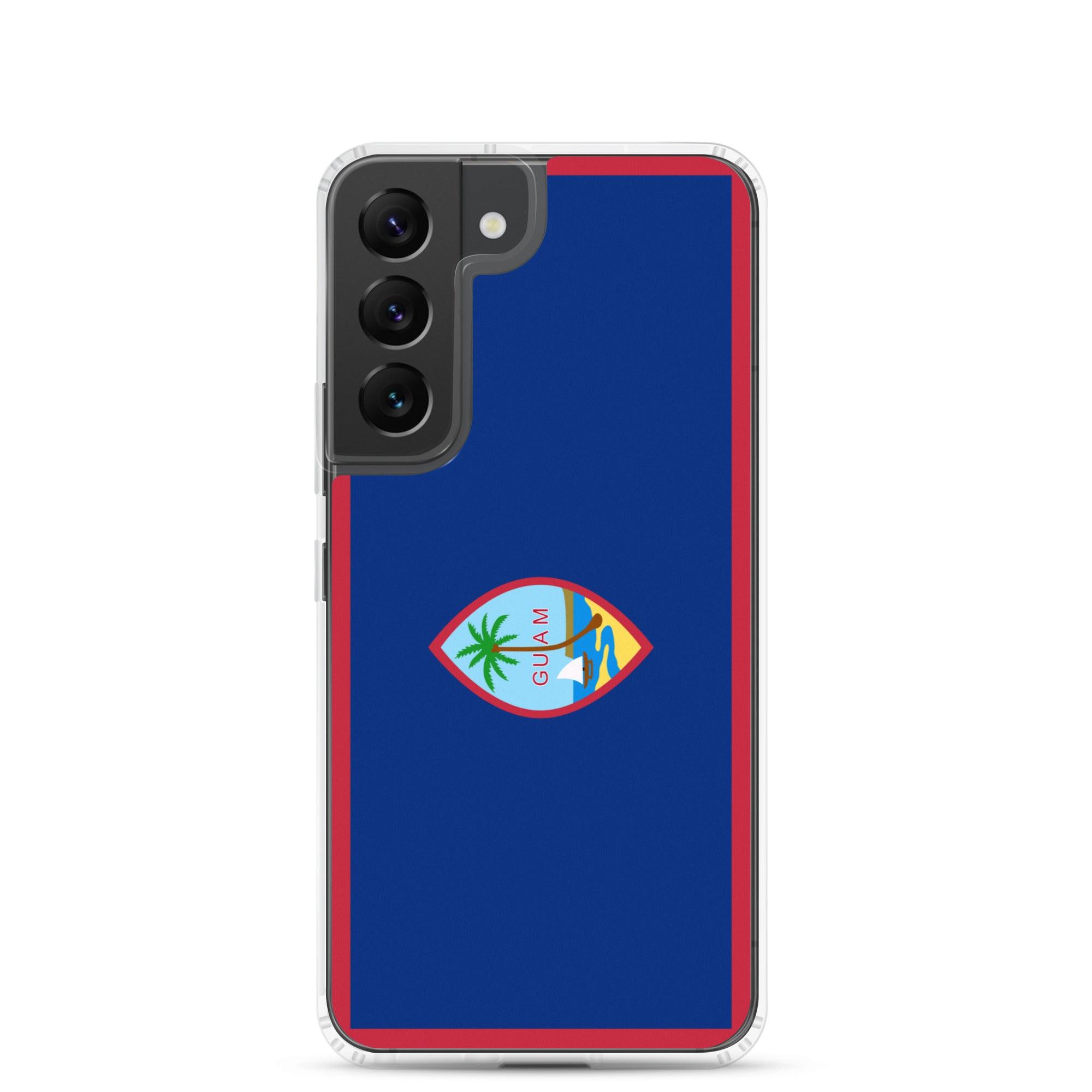 Coque de téléphone avec le drapeau de Guam, en TPU, offrant une protection élégante et durable.