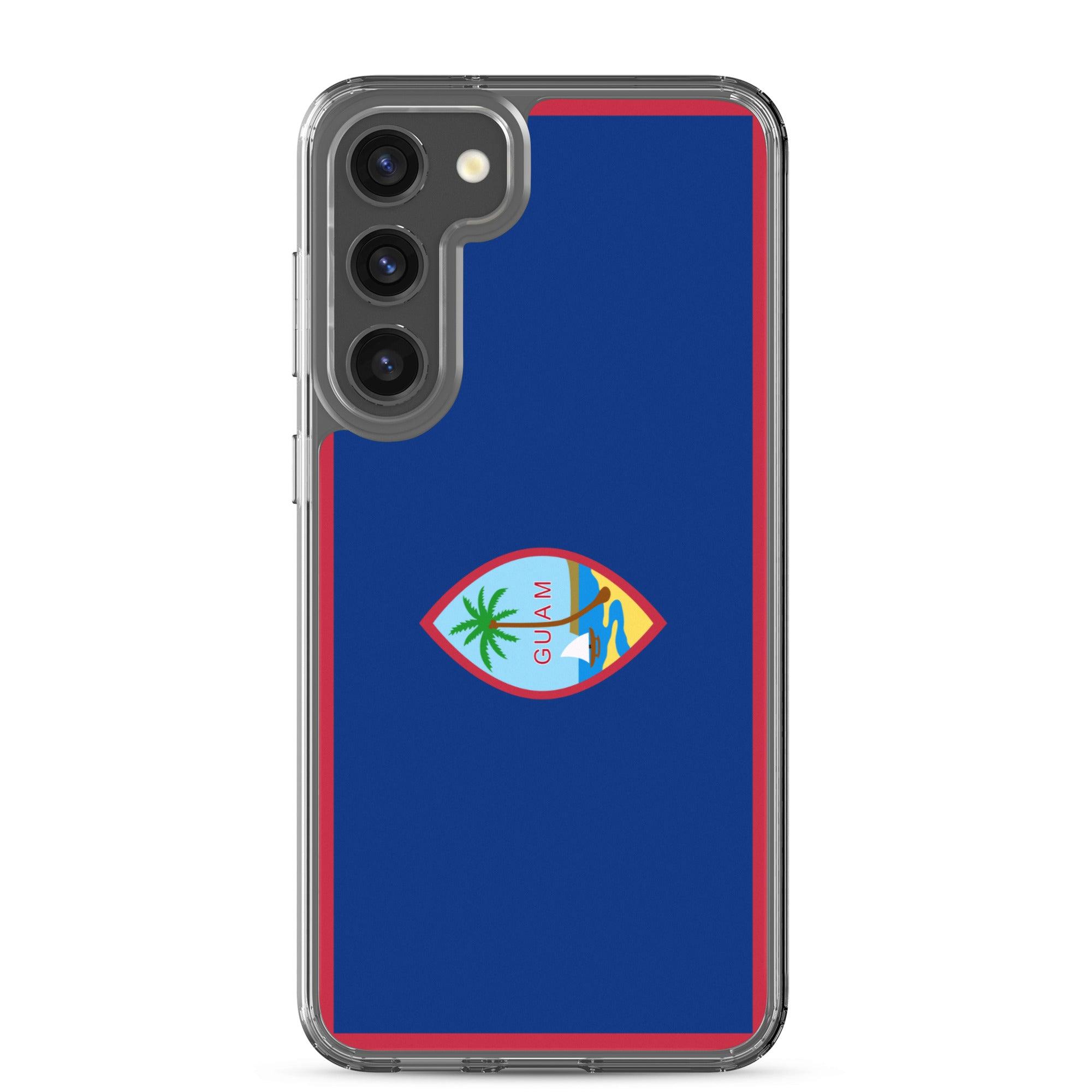 Coque de téléphone avec le drapeau de Guam, en TPU, offrant une protection élégante et durable.