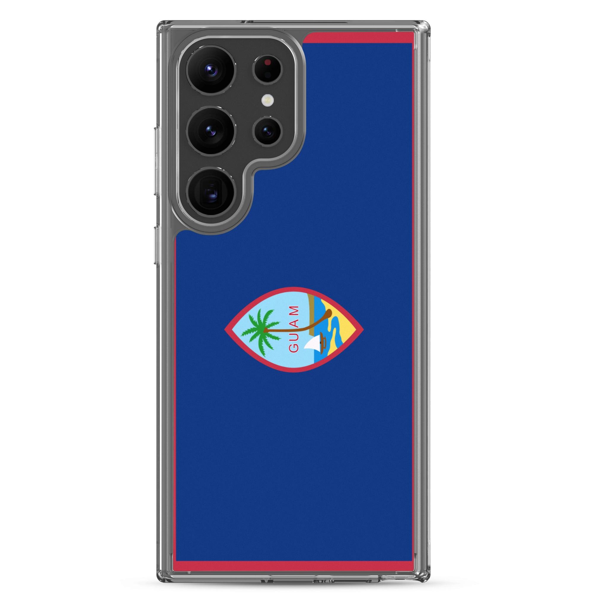 Coque de téléphone avec le drapeau de Guam, en TPU, offrant une protection élégante et durable.