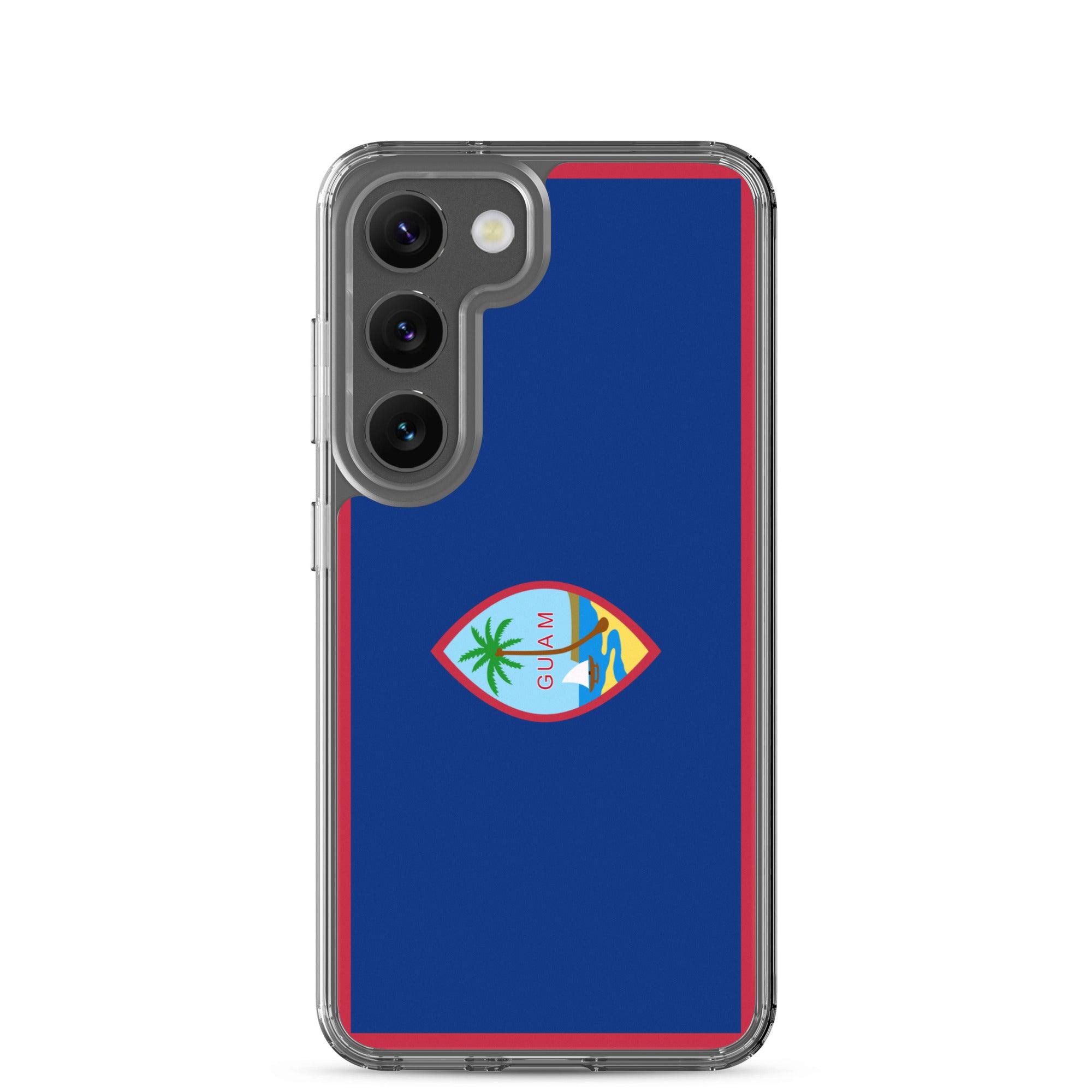 Coque de téléphone avec le drapeau de Guam, en TPU, offrant une protection élégante et durable.