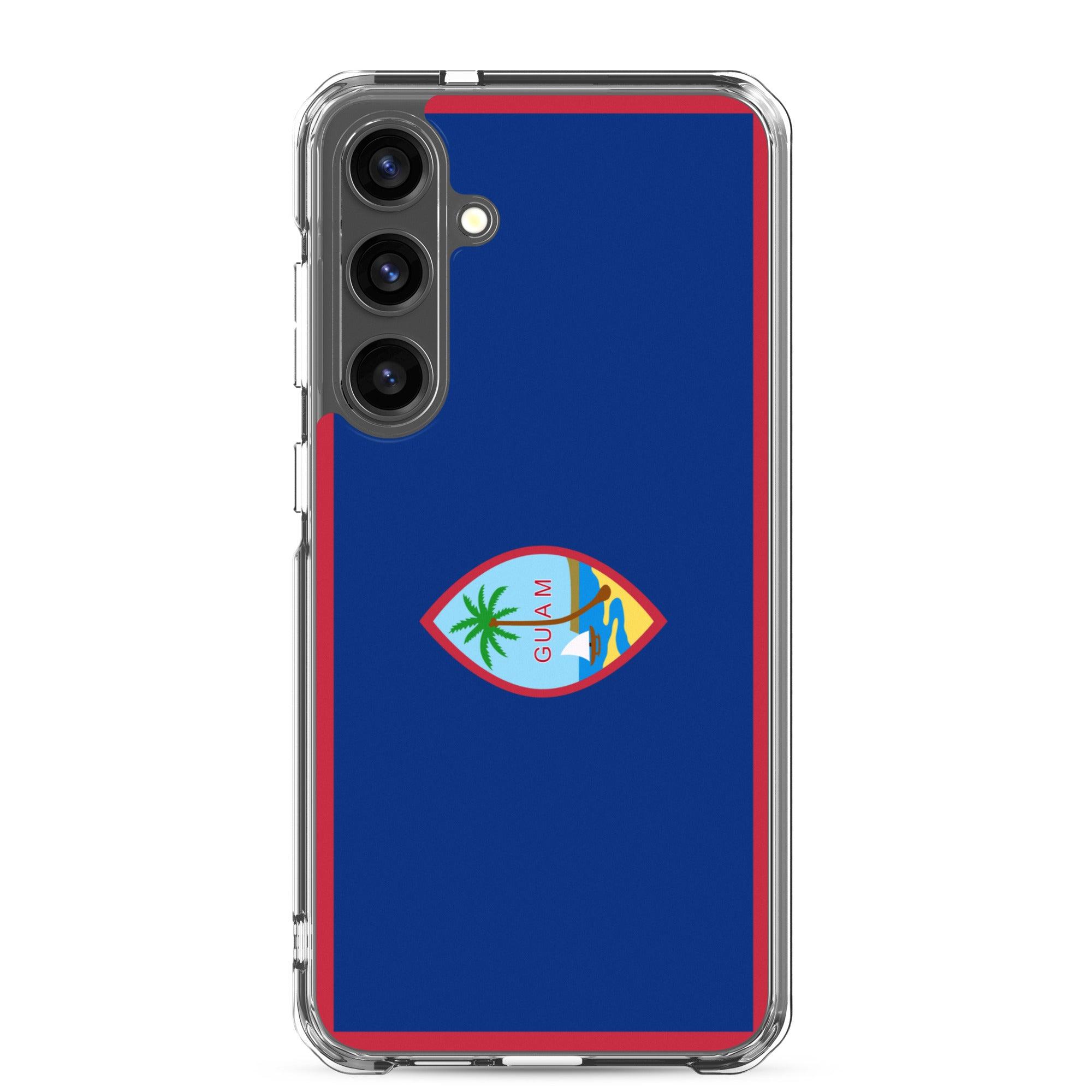 Coque de téléphone avec le drapeau de Guam, en TPU, offrant une protection élégante et durable.