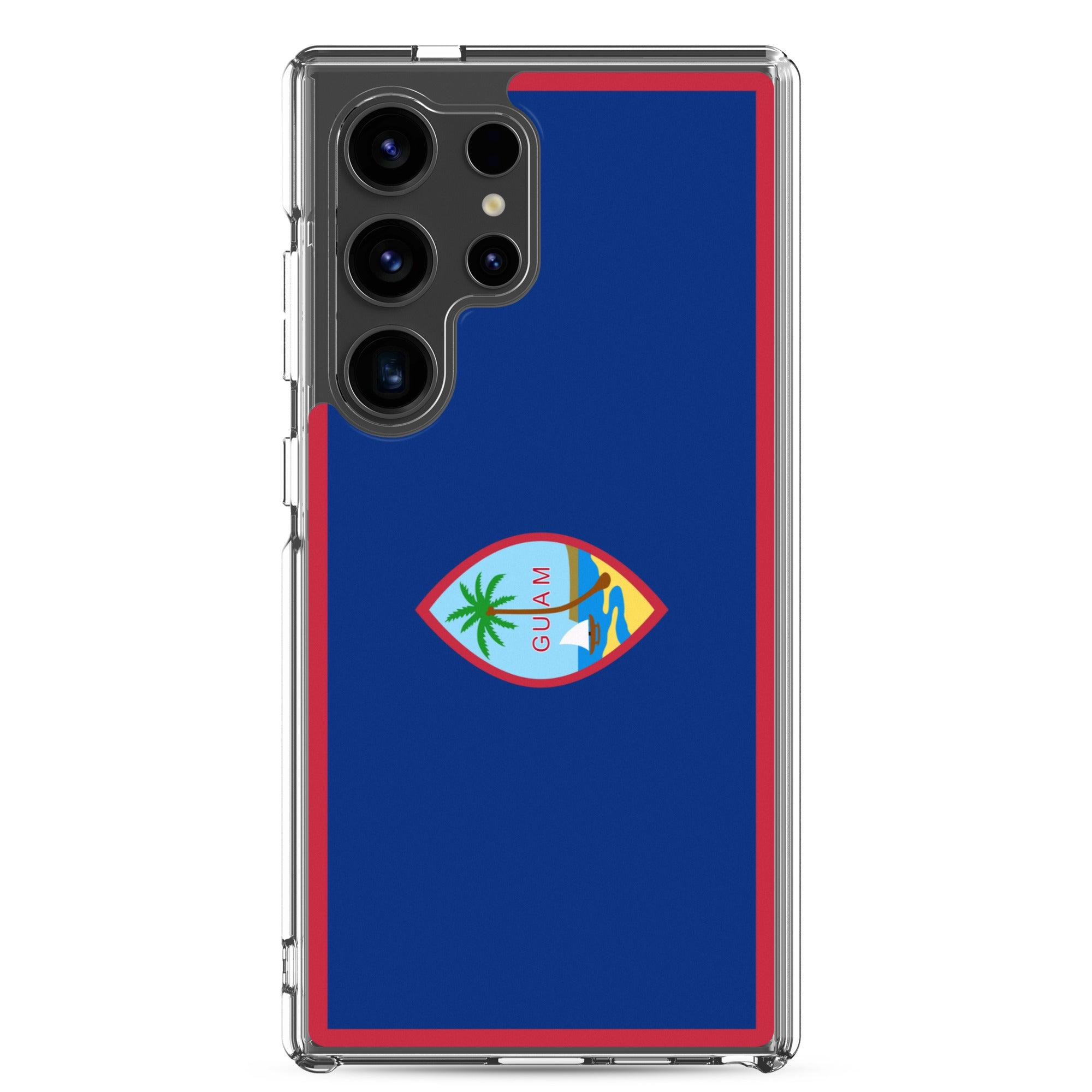 Coque de téléphone avec le drapeau de Guam, en TPU, offrant une protection élégante et durable.