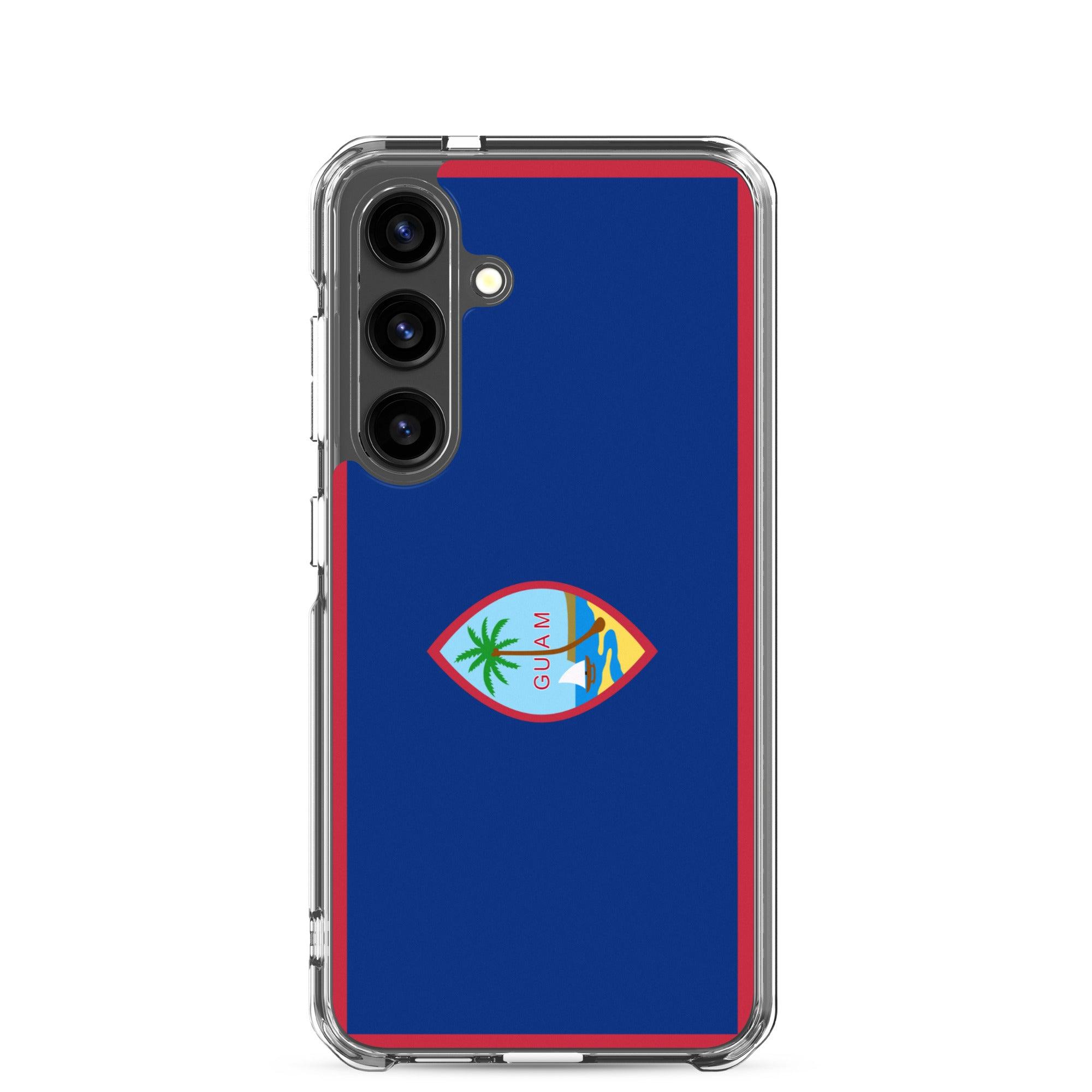 Coque de téléphone avec le drapeau de Guam, en TPU, offrant une protection élégante et durable.