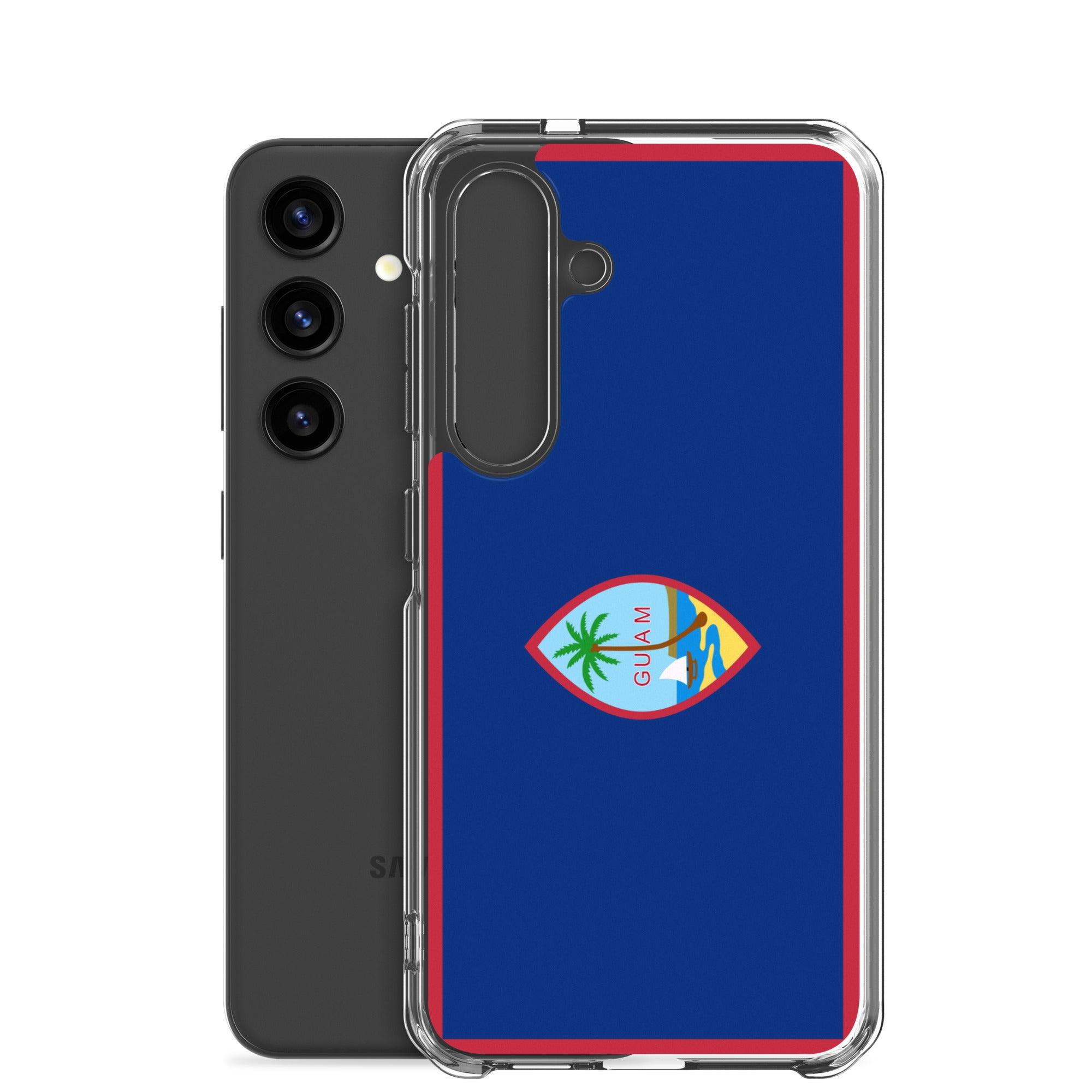 Coque de téléphone avec le drapeau de Guam, en TPU, offrant une protection élégante et durable.