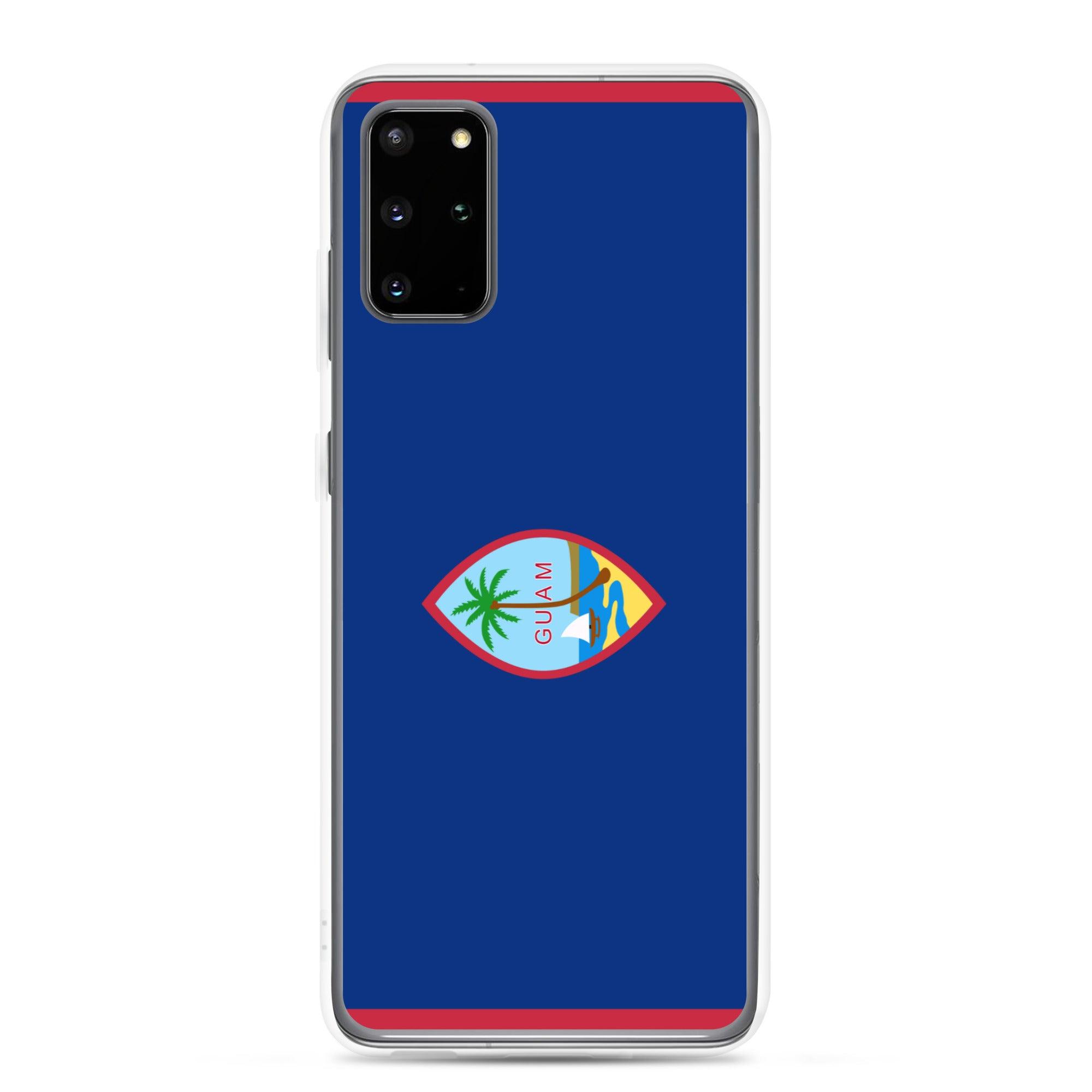 Coque de téléphone avec le drapeau de Guam, en TPU, offrant une protection élégante et durable.