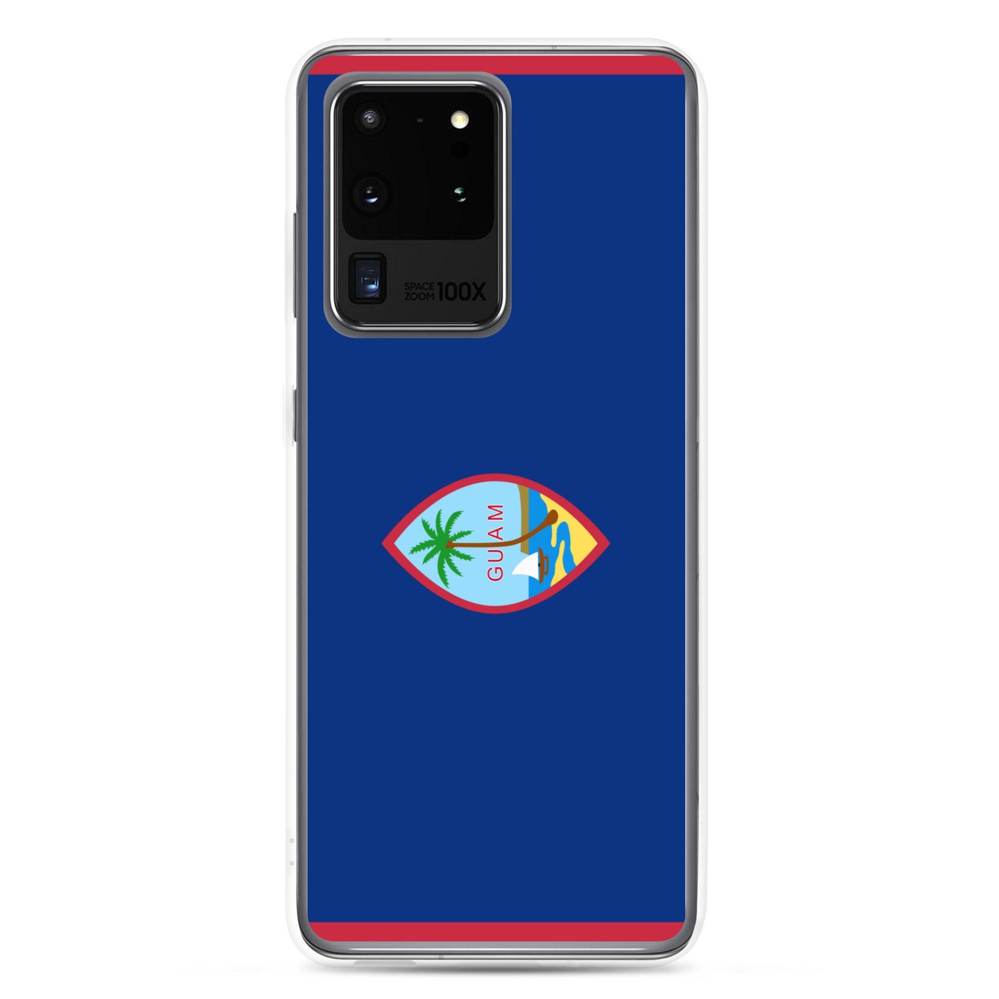 Coque de téléphone avec le drapeau de Guam, en TPU, offrant une protection élégante et durable.