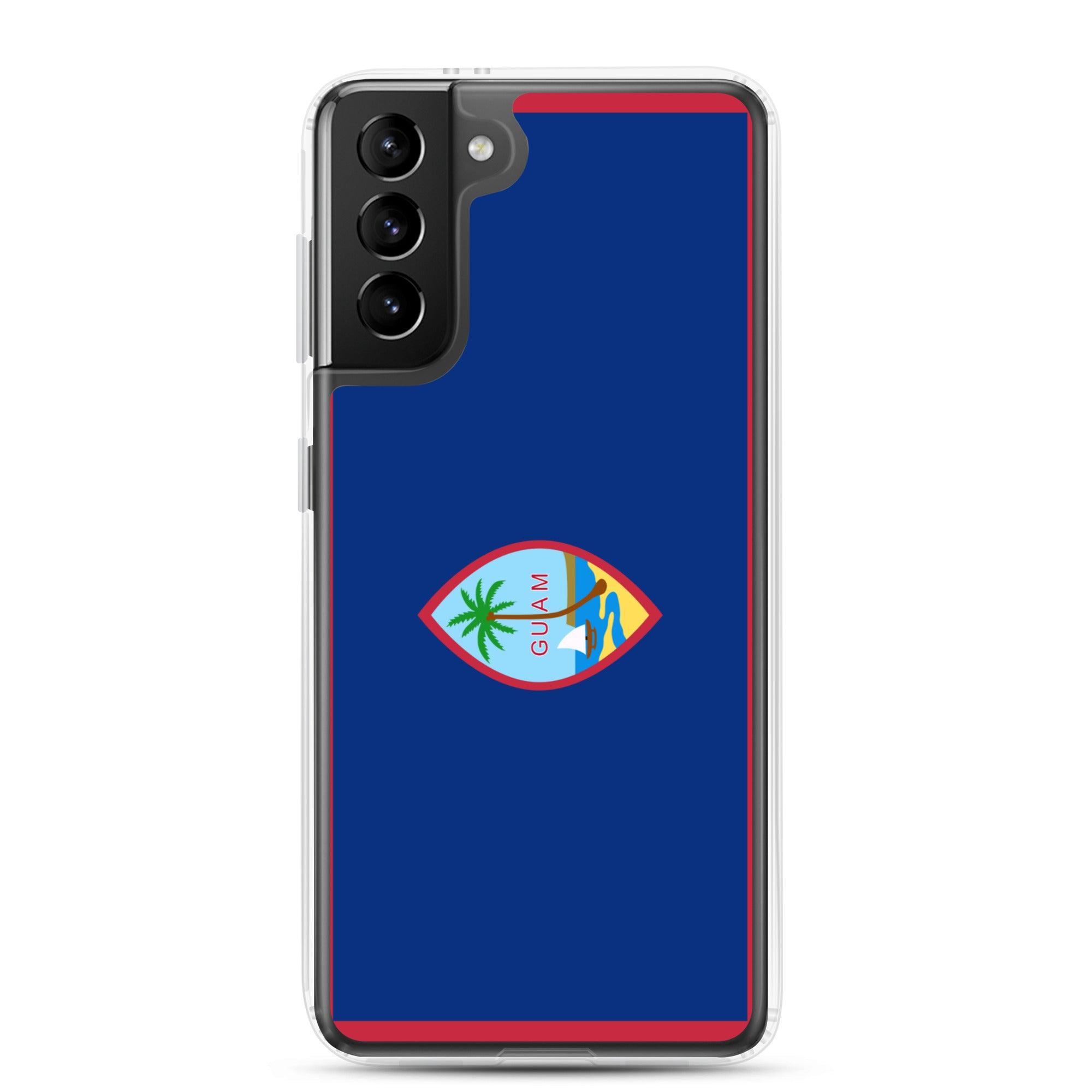 Coque de téléphone avec le drapeau de Guam, en TPU, offrant une protection élégante et durable.