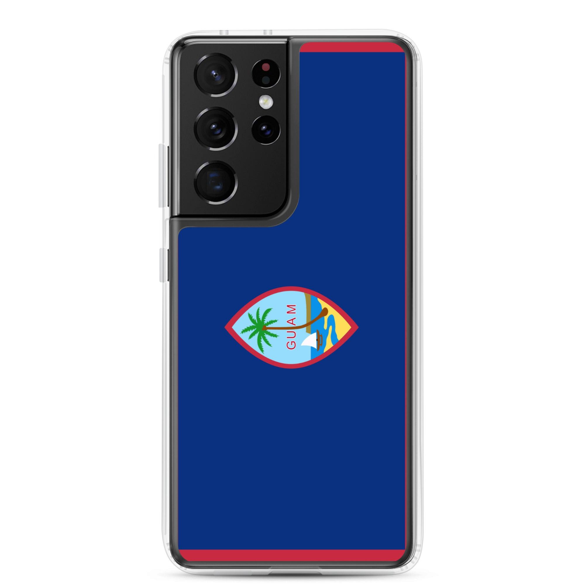 Coque de téléphone avec le drapeau de Guam, en TPU, offrant une protection élégante et durable.