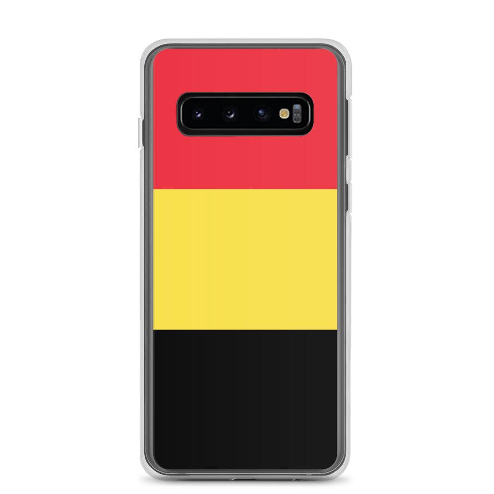 Coque de téléphone avec le drapeau de la Belgique, en TPU, offrant une protection élégante et durable.