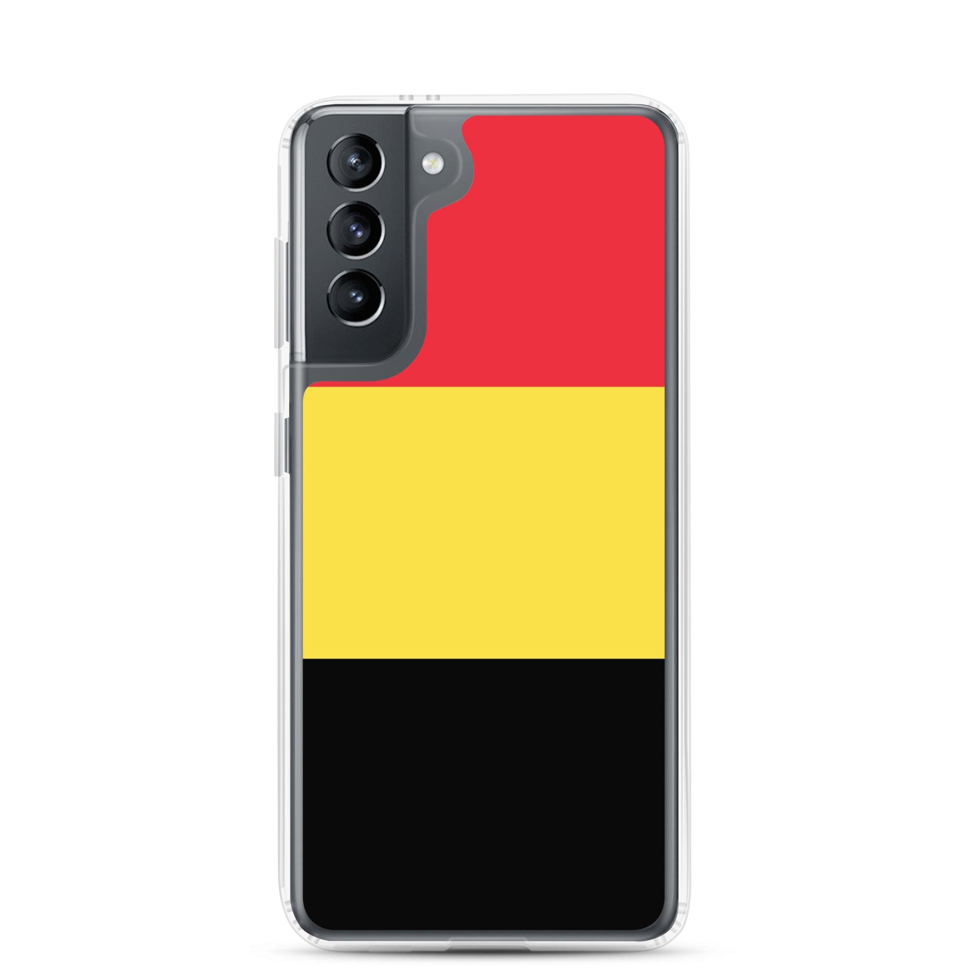 Coque de téléphone avec le drapeau de la Belgique, en TPU, offrant une protection élégante et durable.