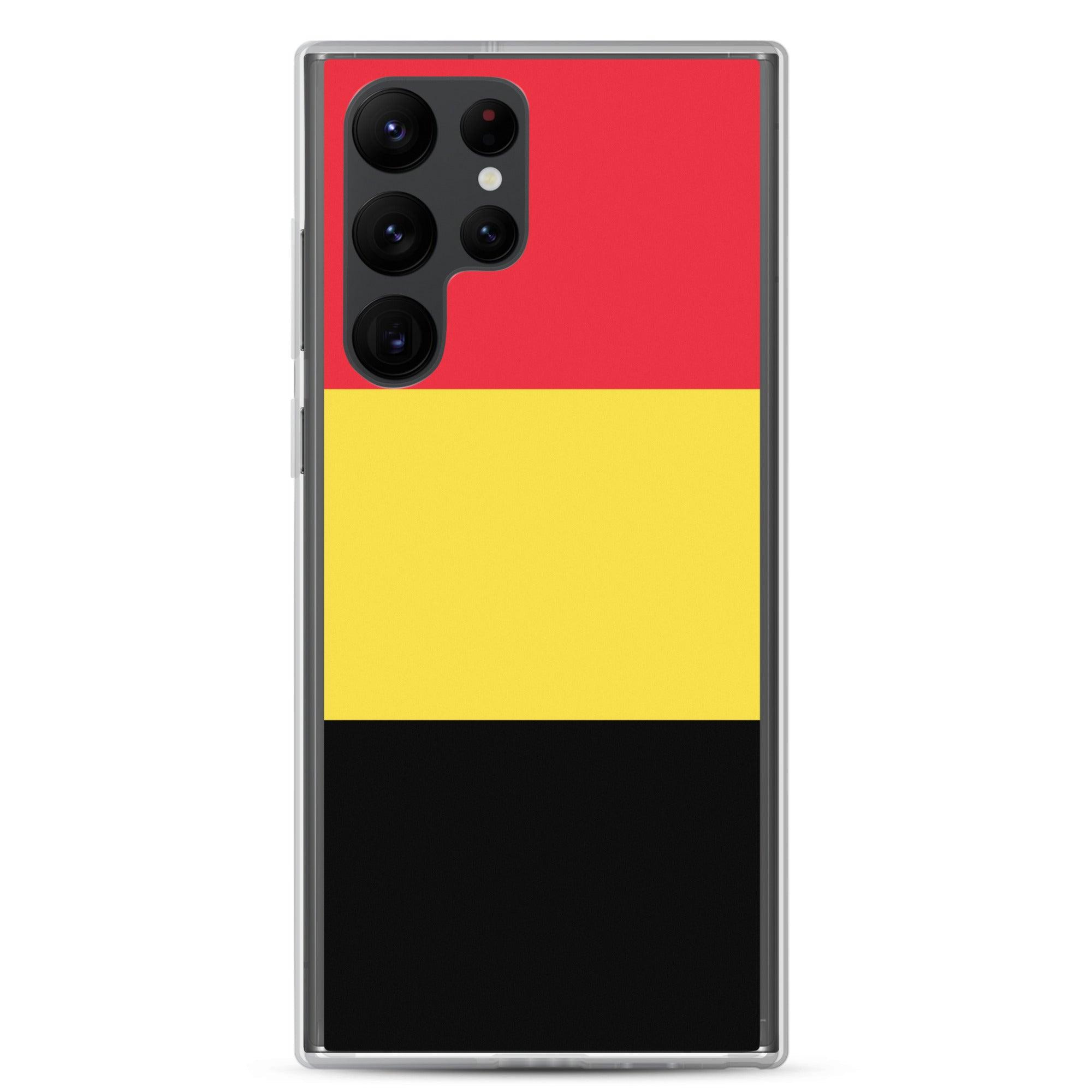 Coque de téléphone avec le drapeau de la Belgique, en TPU, offrant une protection élégante et durable.