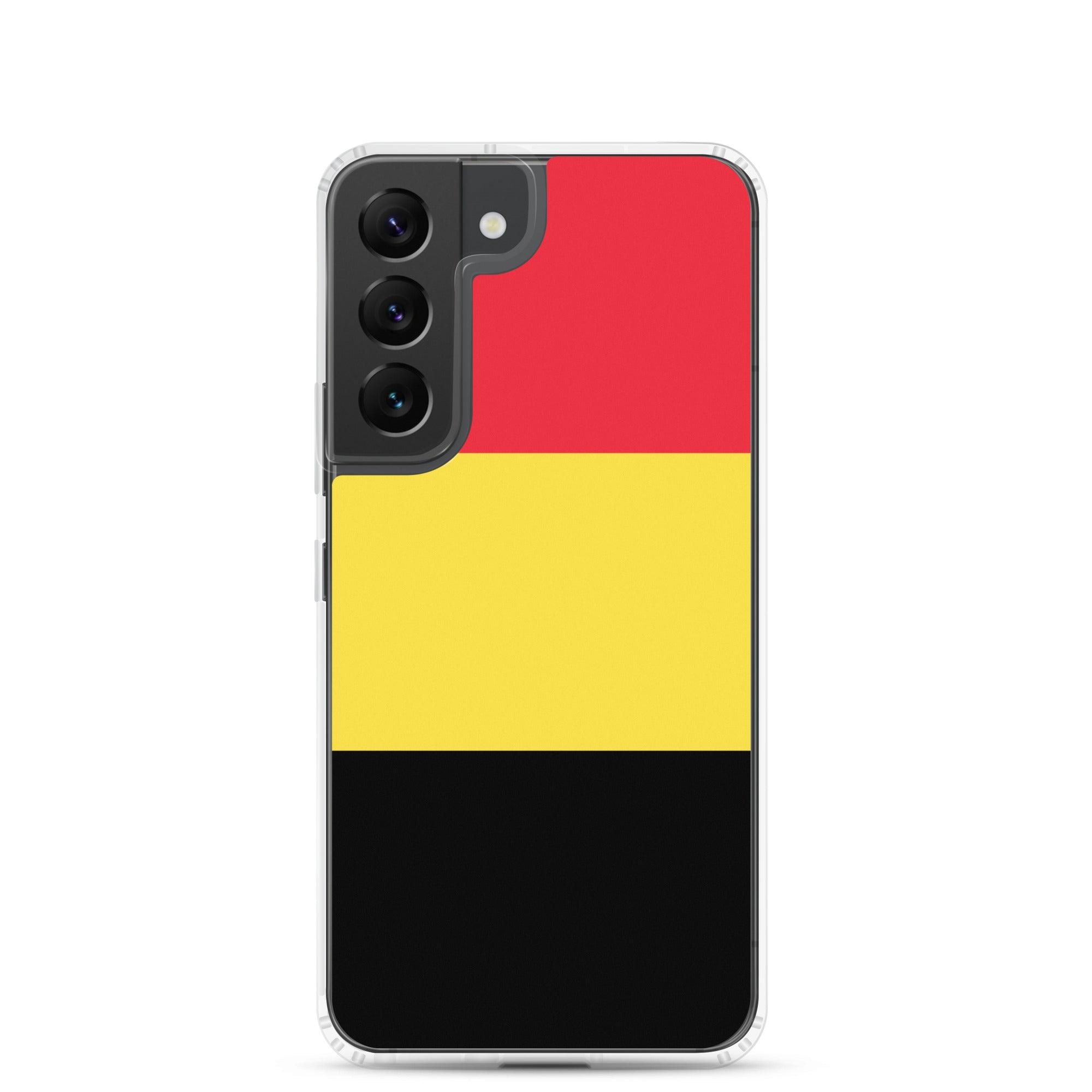 Coque de téléphone avec le drapeau de la Belgique, en TPU, offrant une protection élégante et durable.