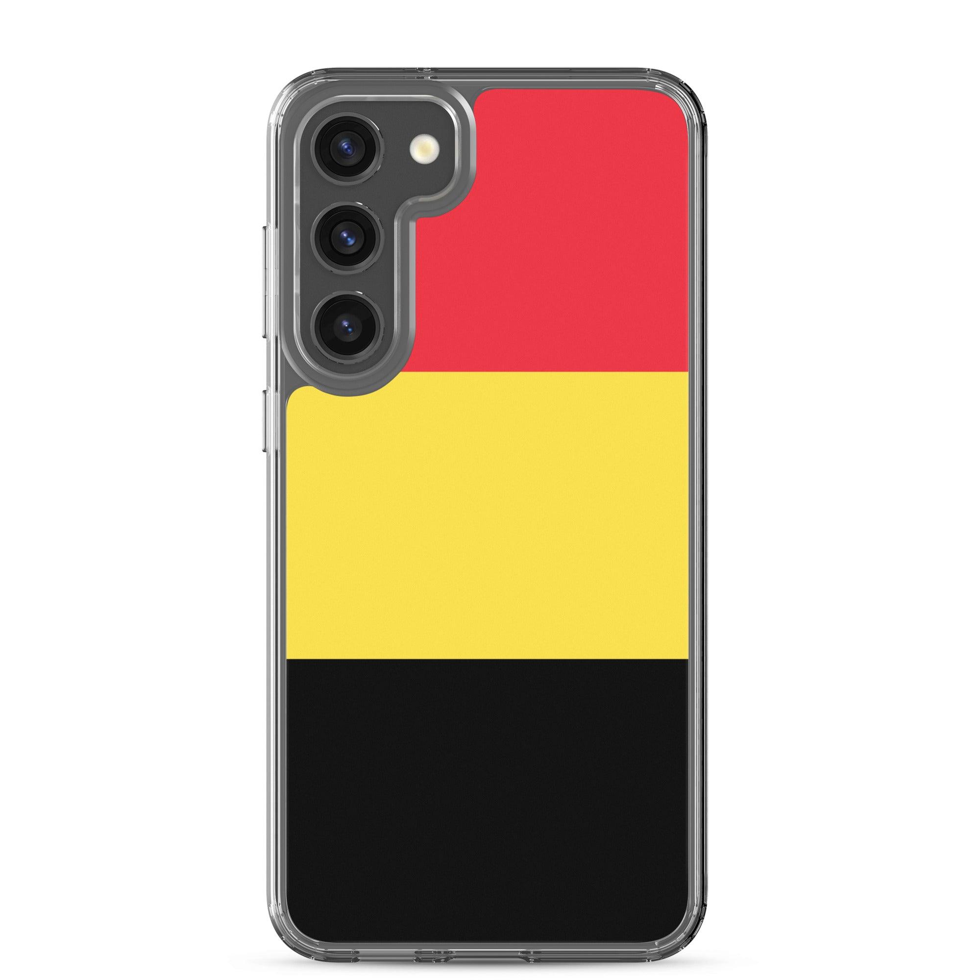 Coque de téléphone avec le drapeau de la Belgique, en TPU, offrant une protection élégante et durable.