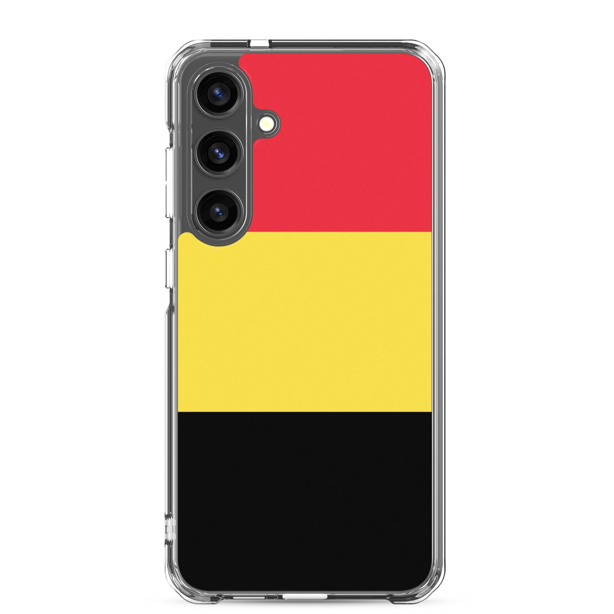 Coque de téléphone avec le drapeau de la Belgique, en TPU, offrant une protection élégante et durable.