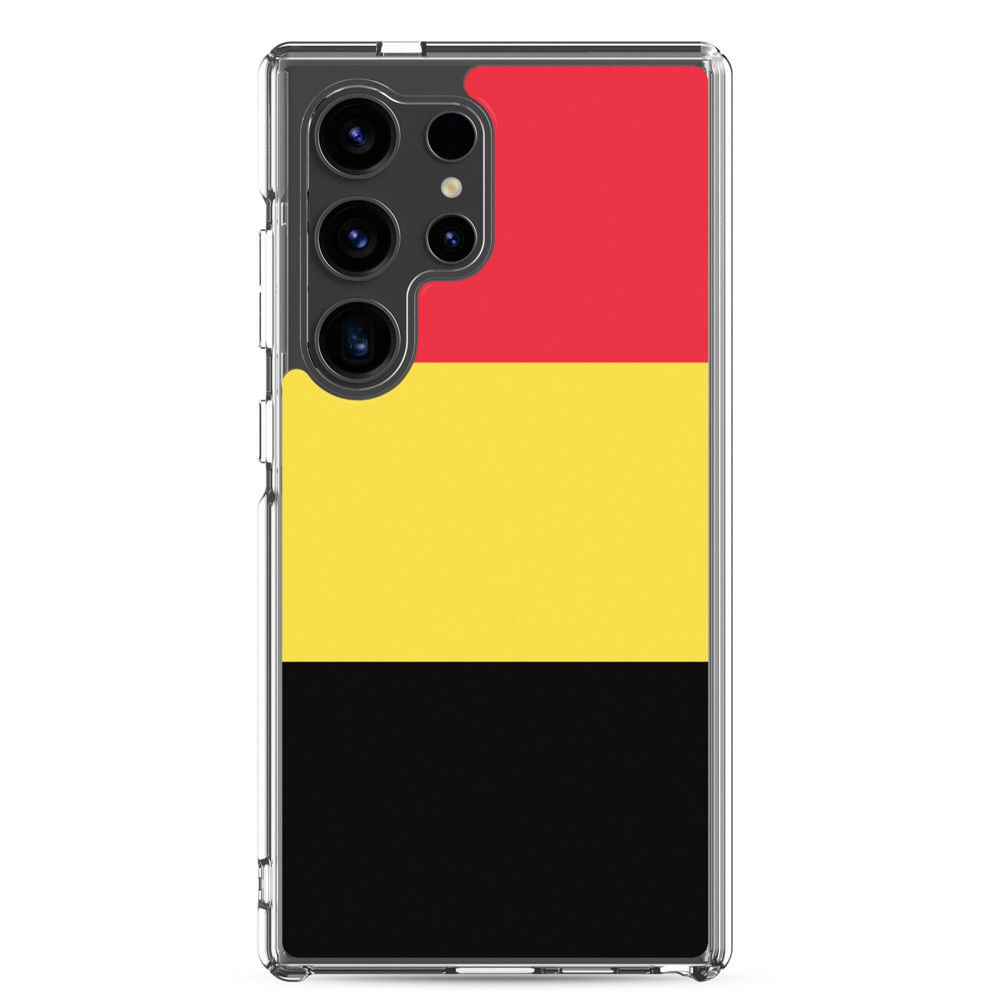 Coque de téléphone avec le drapeau de la Belgique, en TPU, offrant une protection élégante et durable.