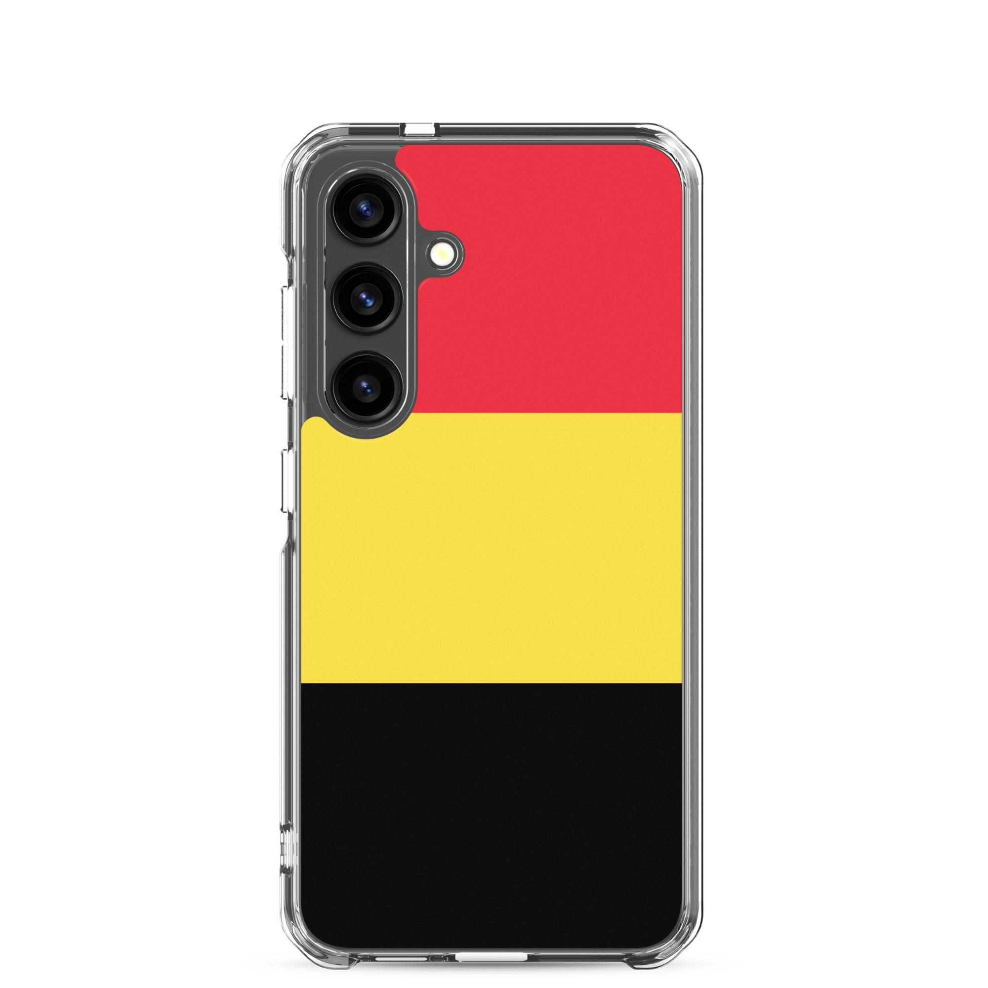 Coque de téléphone avec le drapeau de la Belgique, en TPU, offrant une protection élégante et durable.