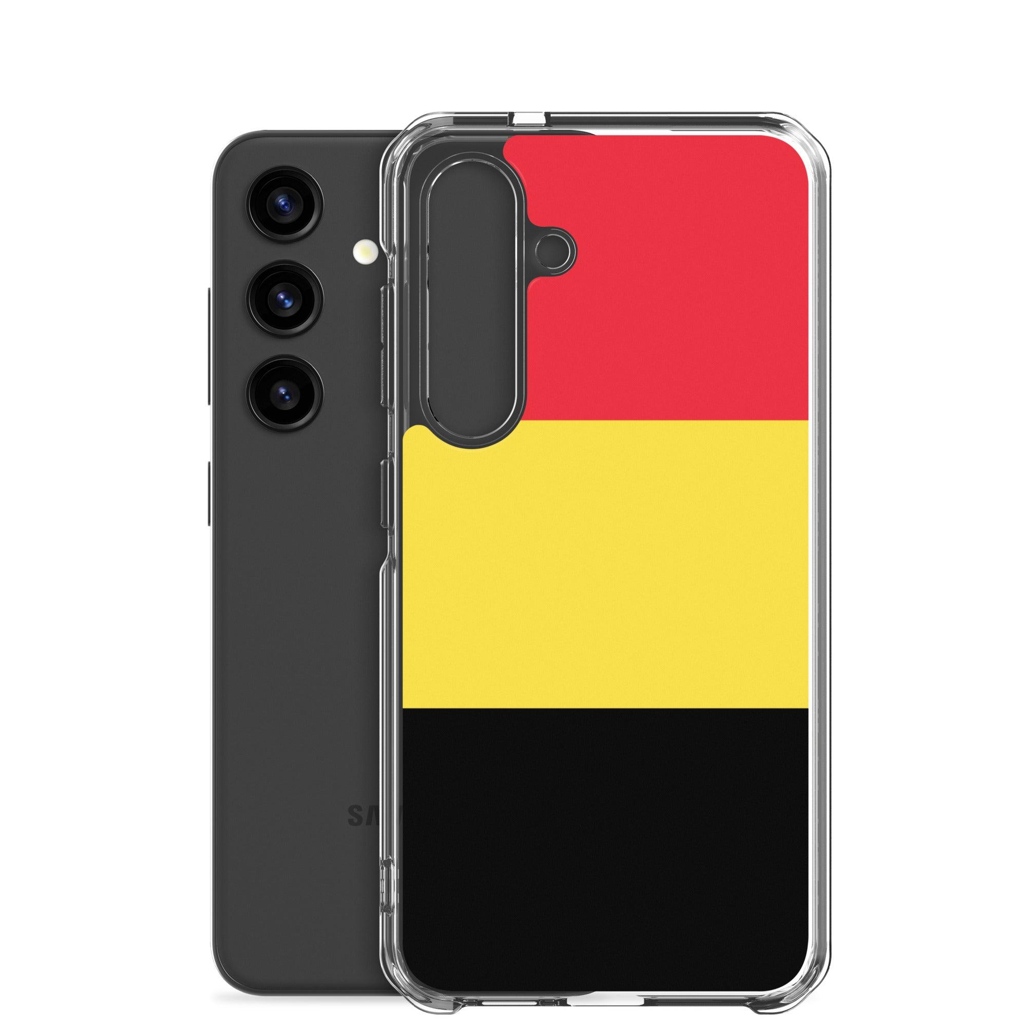 Coque de téléphone avec le drapeau de la Belgique, en TPU, offrant une protection élégante et durable.