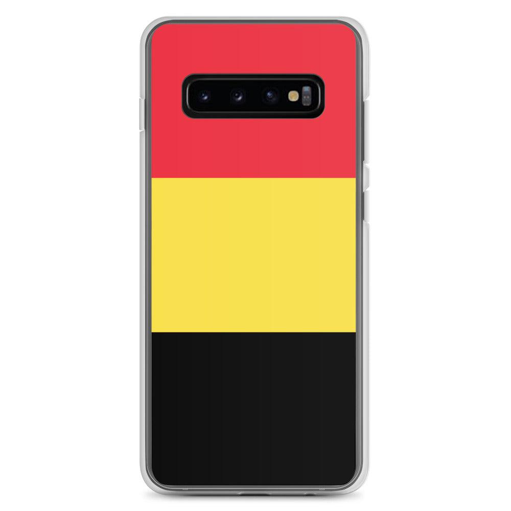 Coque de téléphone avec le drapeau de la Belgique, en TPU, offrant une protection élégante et durable.