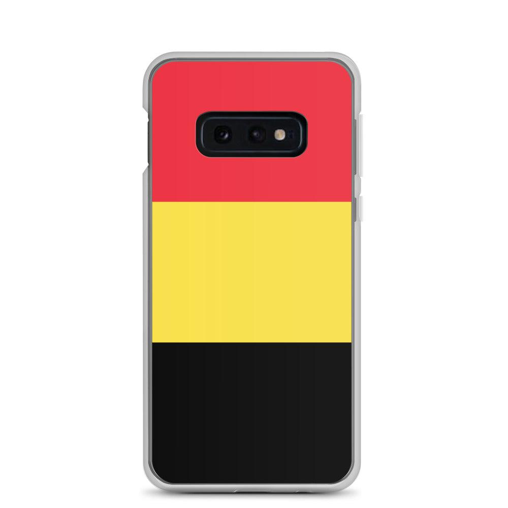 Coque de téléphone avec le drapeau de la Belgique, en TPU, offrant une protection élégante et durable.