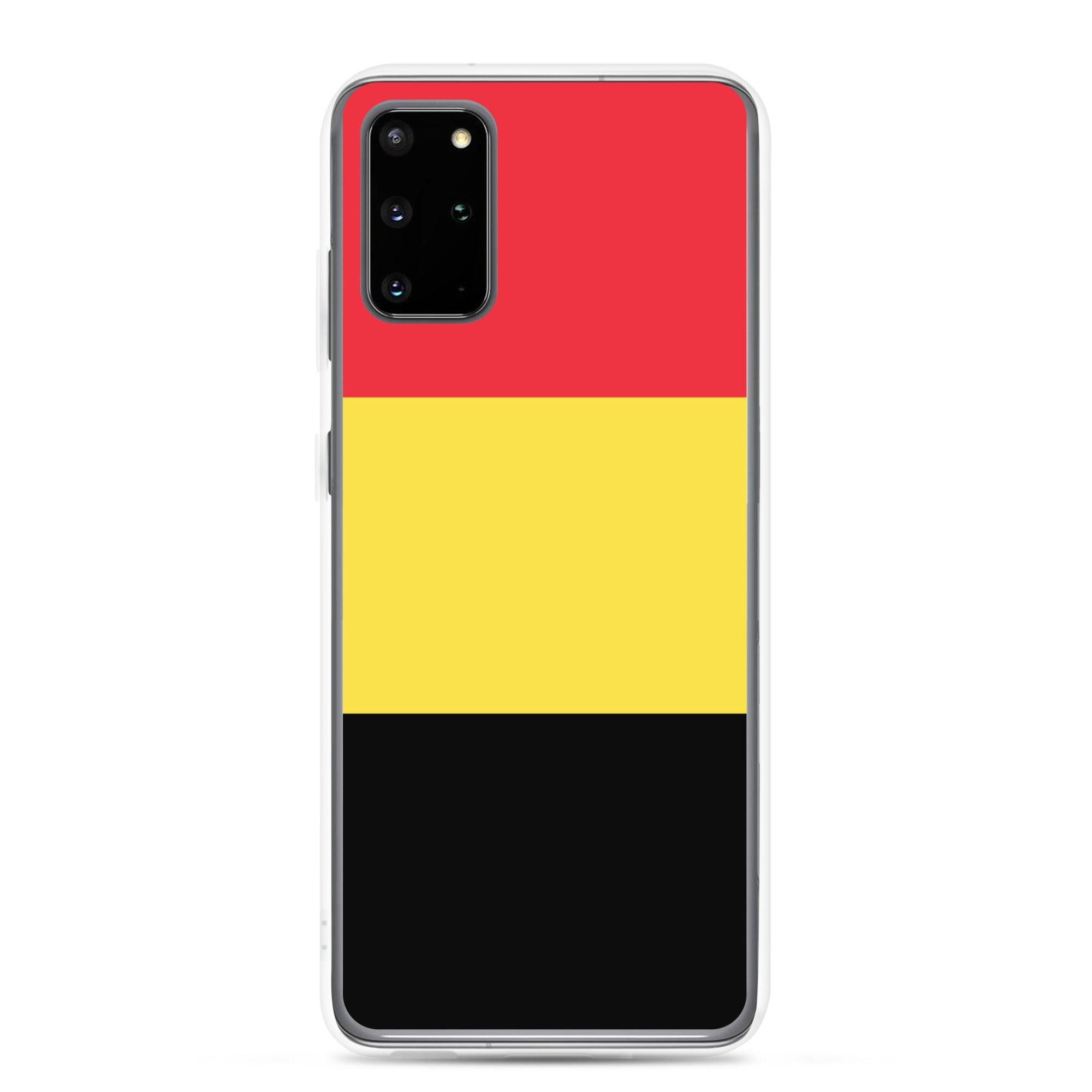 Coque de téléphone avec le drapeau de la Belgique, en TPU, offrant une protection élégante et durable.