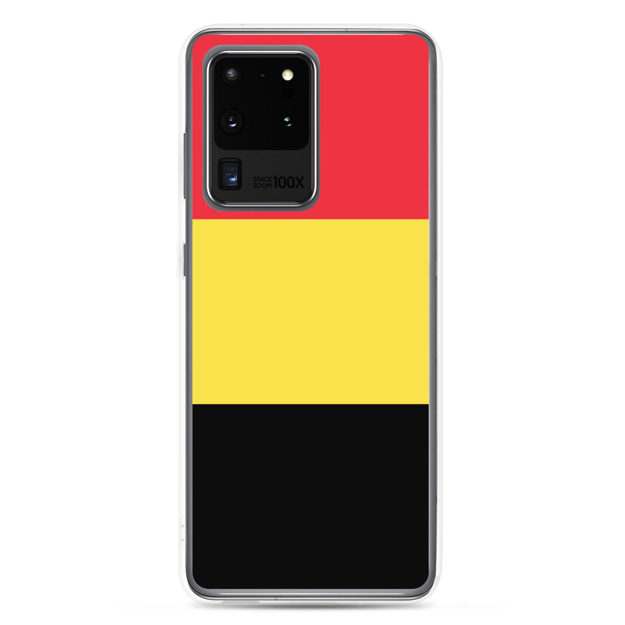 Coque de téléphone avec le drapeau de la Belgique, en TPU, offrant une protection élégante et durable.