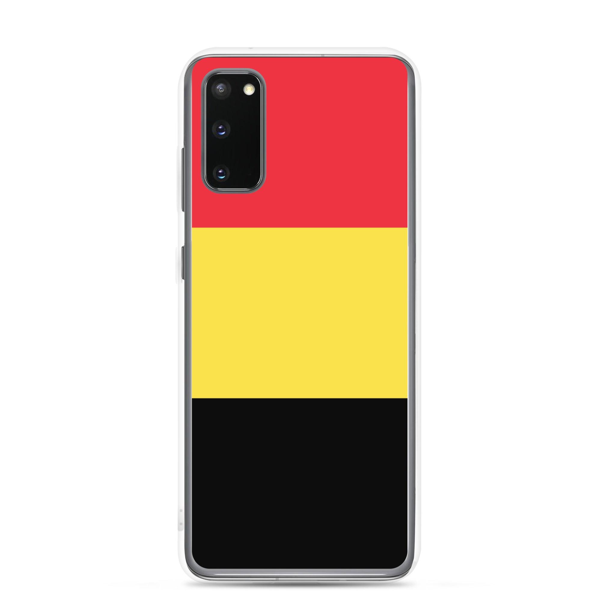 Coque de téléphone avec le drapeau de la Belgique, en TPU, offrant une protection élégante et durable.