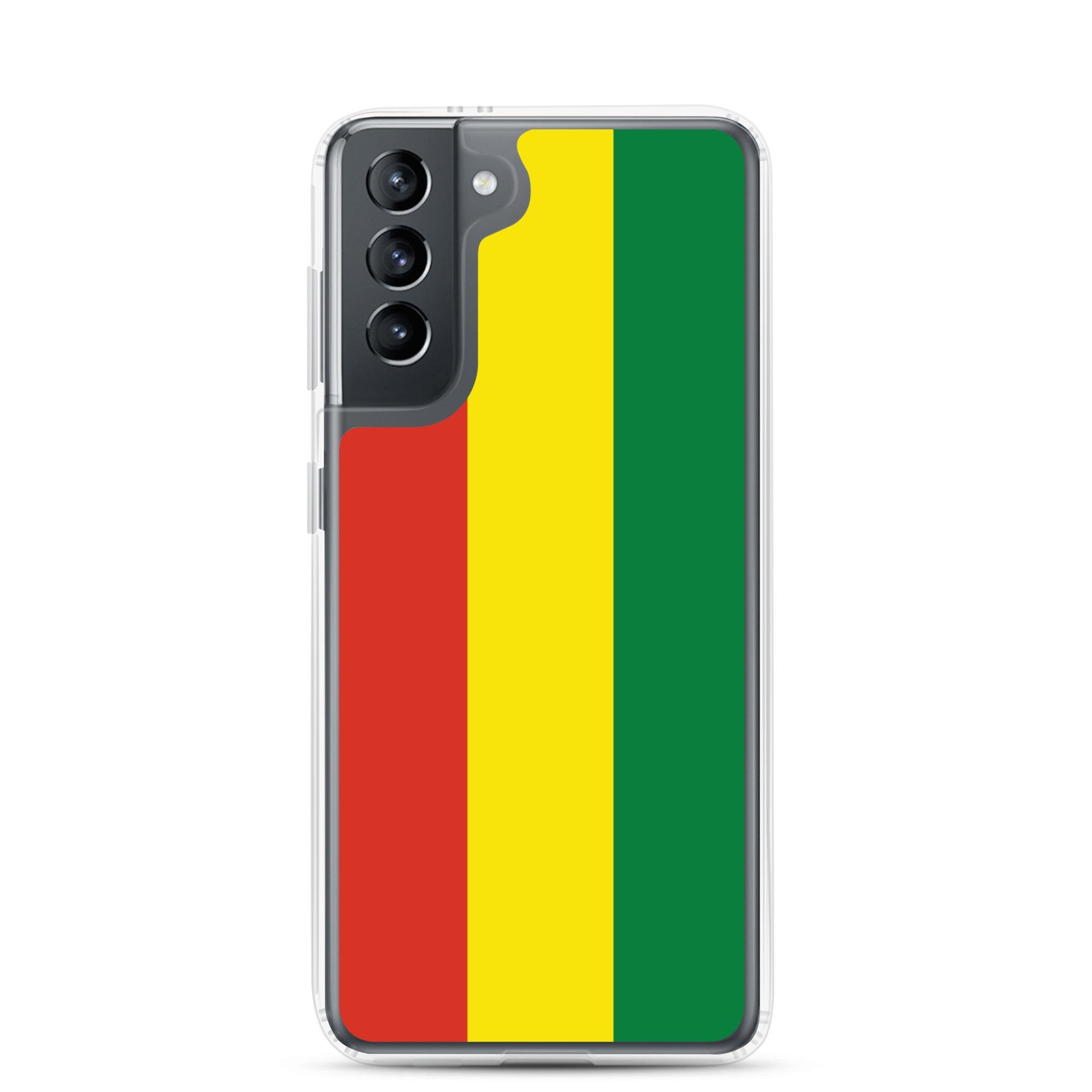 Coque de téléphone avec le drapeau de la Bolivie, en TPU flexible, offrant une protection élégante et durable.