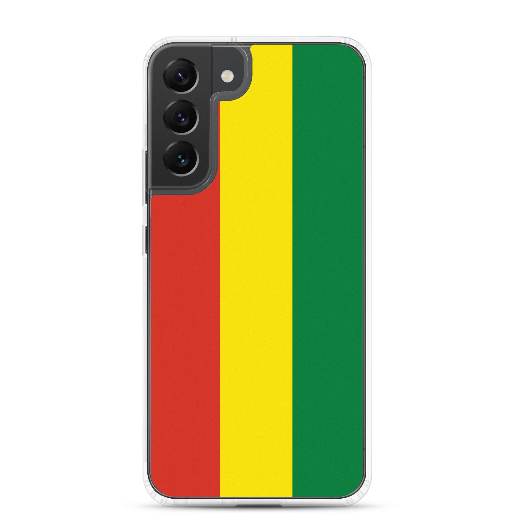 Coque de téléphone avec le drapeau de la Bolivie, en TPU flexible, offrant une protection élégante et durable.