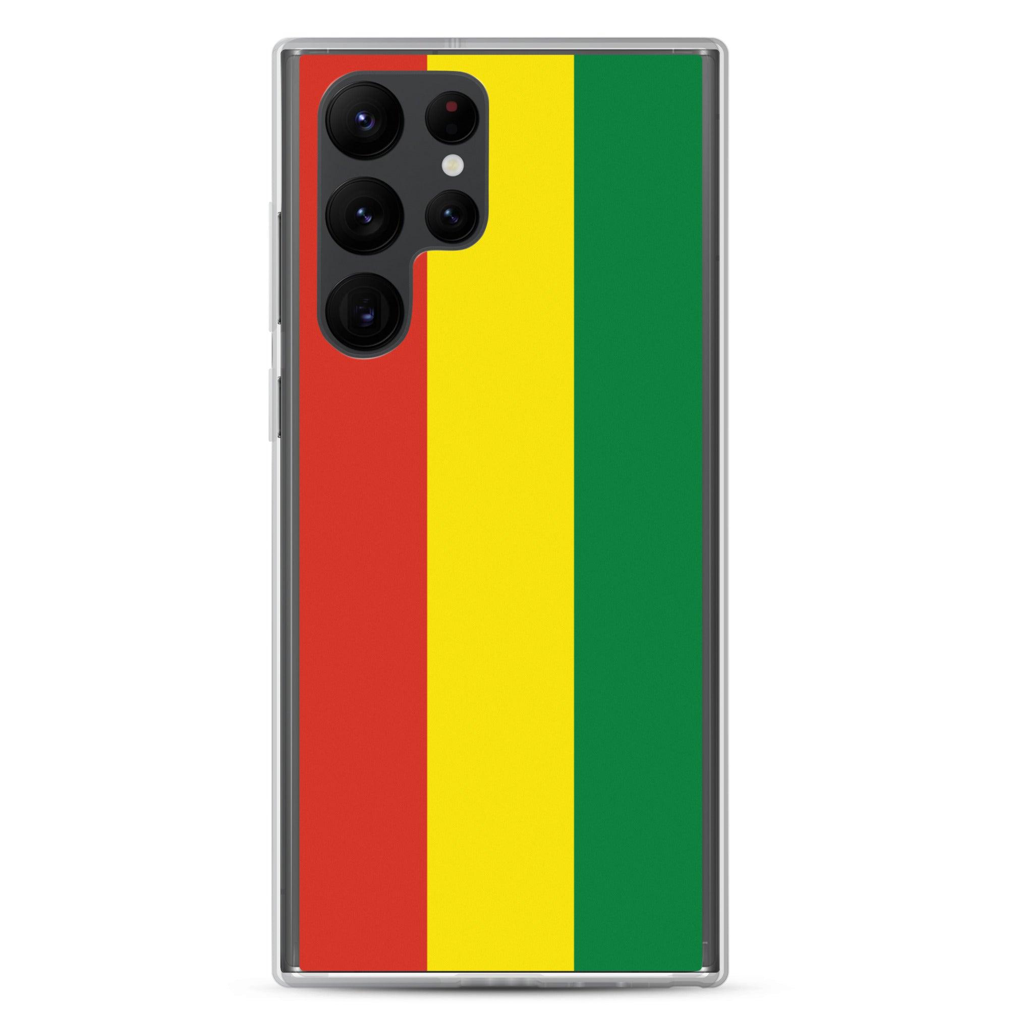 Coque de téléphone avec le drapeau de la Bolivie, en TPU flexible, offrant une protection élégante et durable.