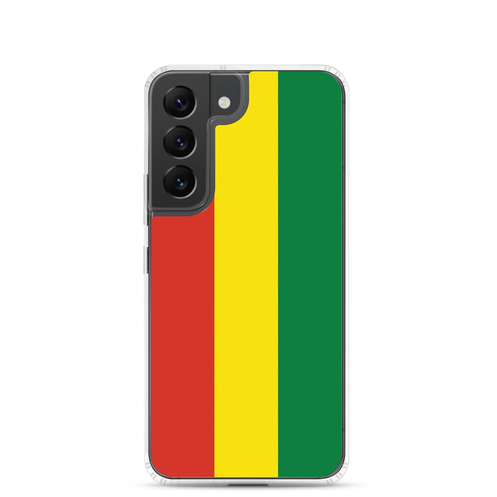 Coque de téléphone avec le drapeau de la Bolivie, en TPU flexible, offrant une protection élégante et durable.