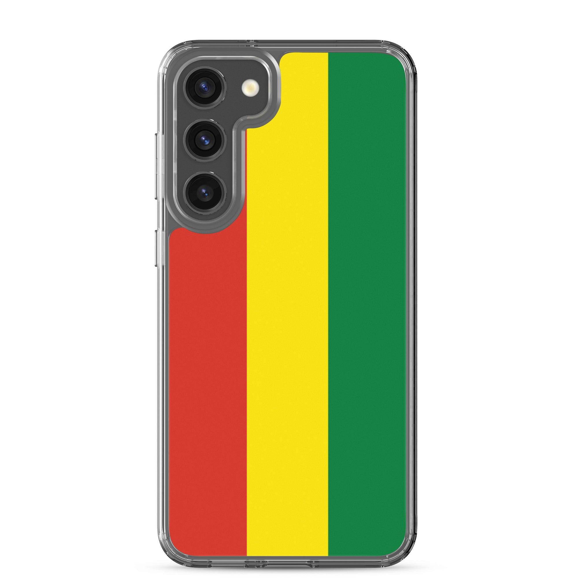 Coque de téléphone avec le drapeau de la Bolivie, en TPU flexible, offrant une protection élégante et durable.