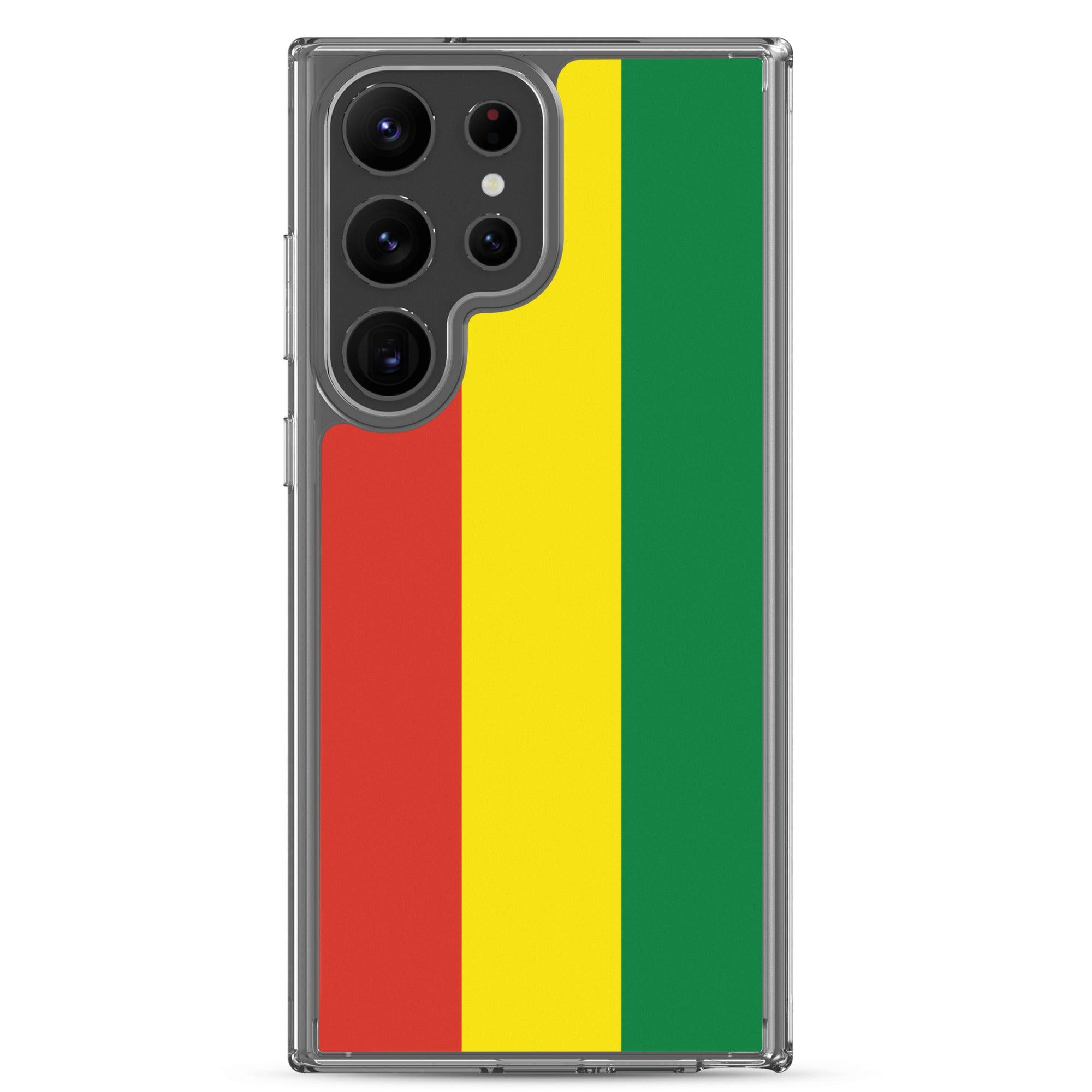 Coque de téléphone avec le drapeau de la Bolivie, en TPU flexible, offrant une protection élégante et durable.