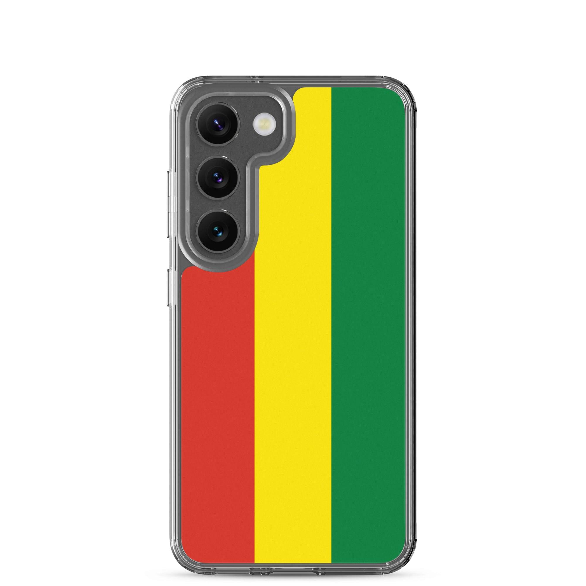 Coque de téléphone avec le drapeau de la Bolivie, en TPU flexible, offrant une protection élégante et durable.