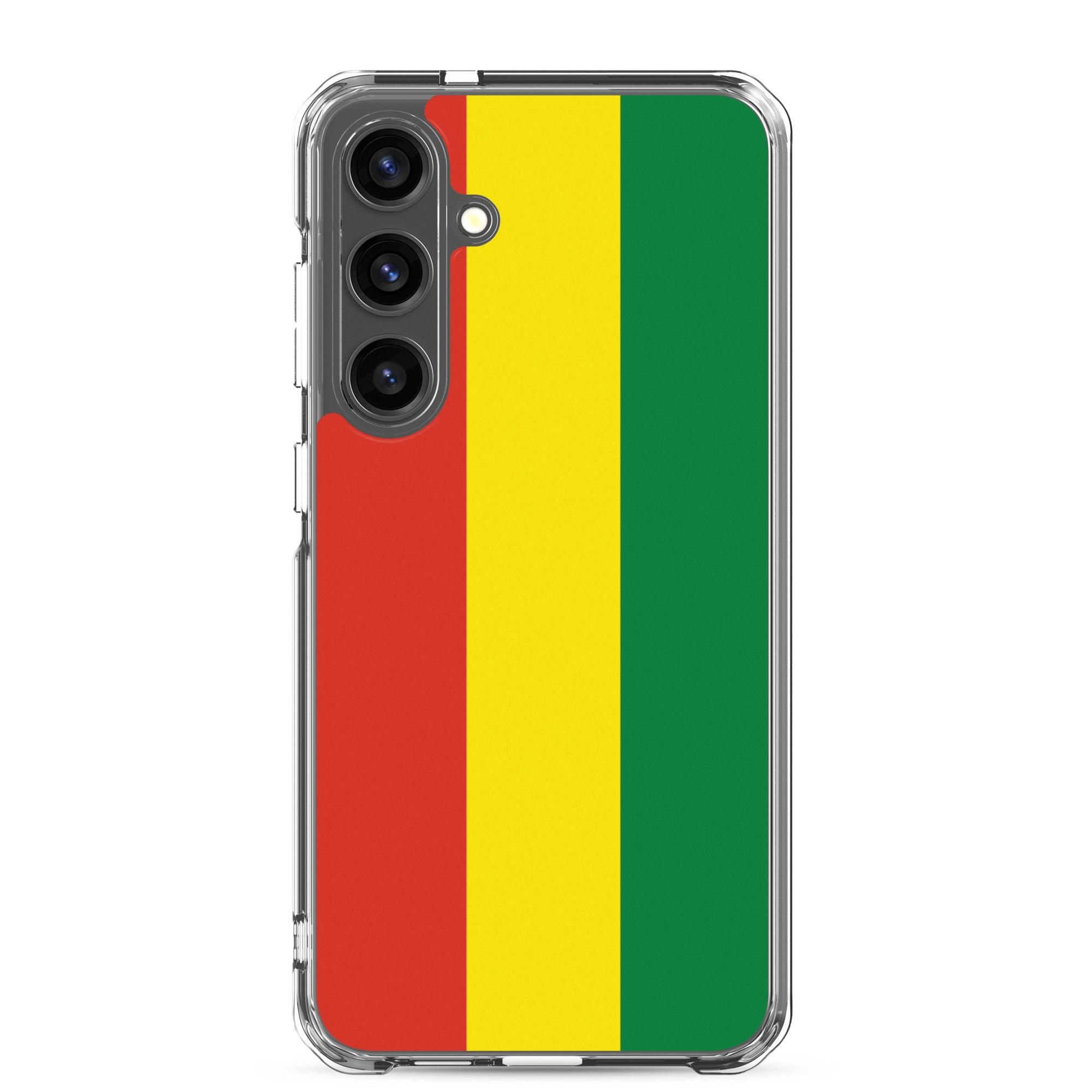 Coque de téléphone avec le drapeau de la Bolivie, en TPU flexible, offrant une protection élégante et durable.