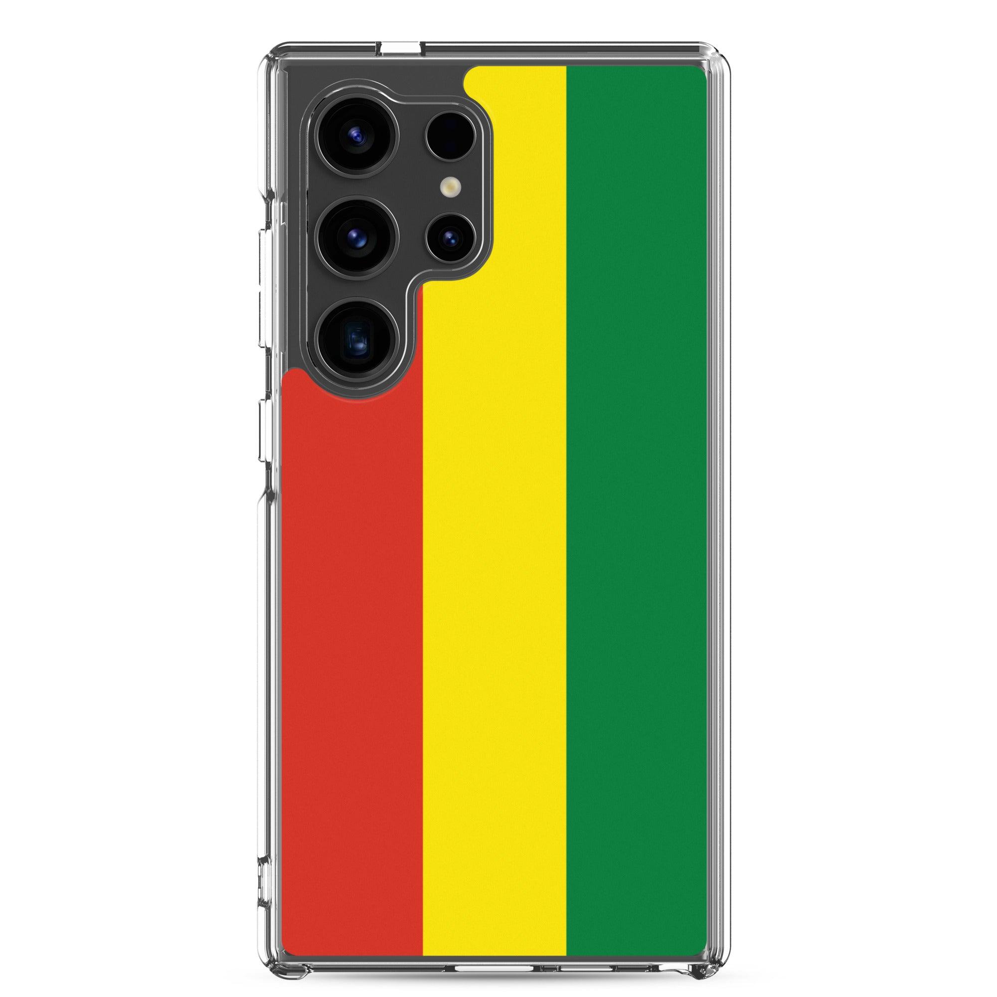 Coque de téléphone avec le drapeau de la Bolivie, en TPU flexible, offrant une protection élégante et durable.