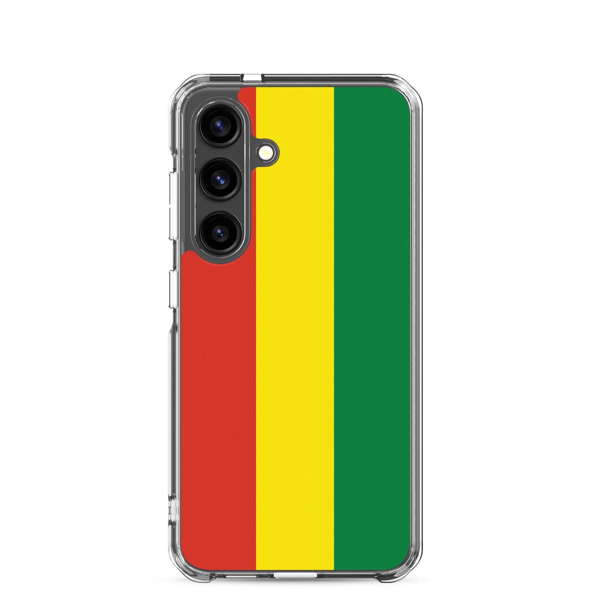 Coque de téléphone avec le drapeau de la Bolivie, en TPU flexible, offrant une protection élégante et durable.