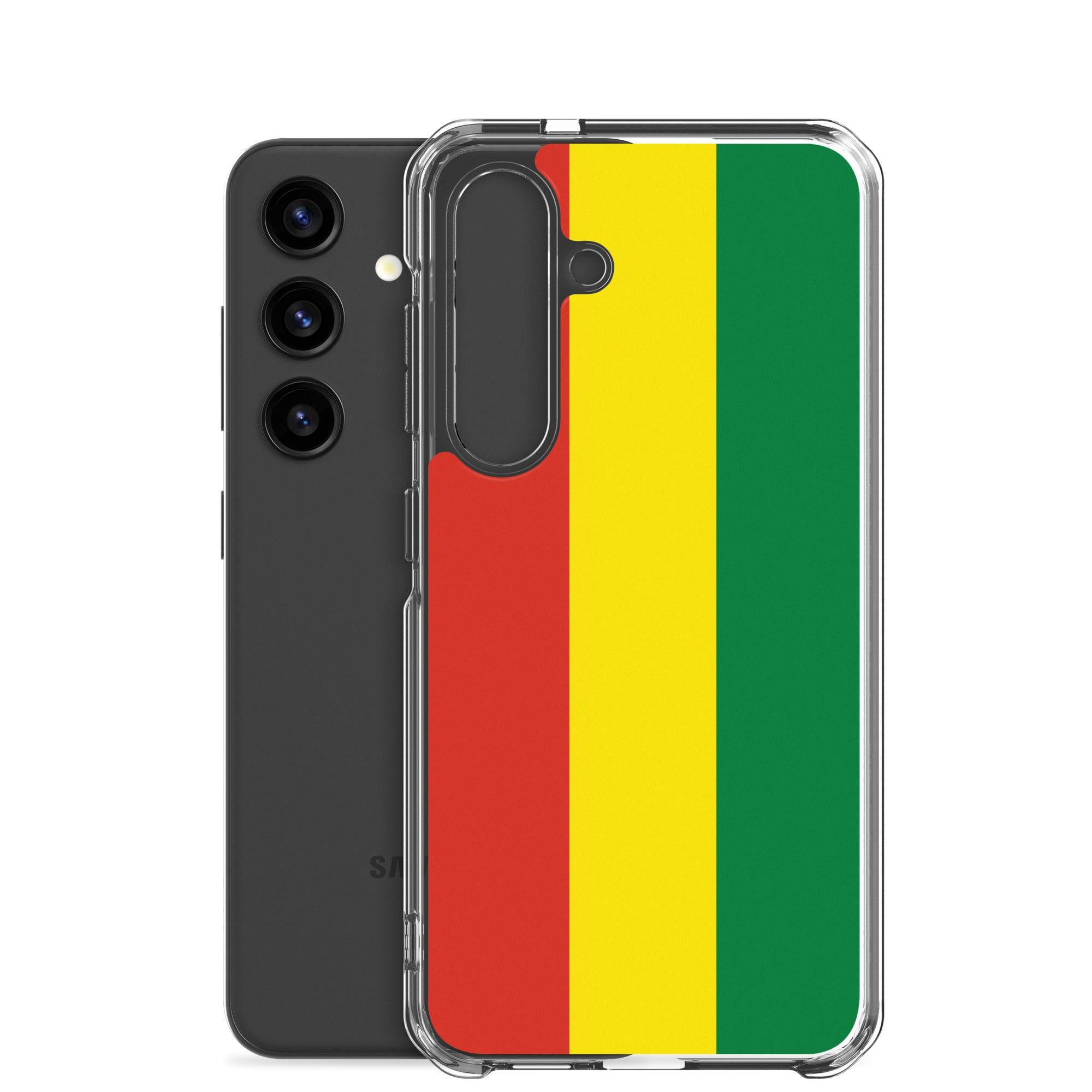 Coque de téléphone avec le drapeau de la Bolivie, en TPU flexible, offrant une protection élégante et durable.