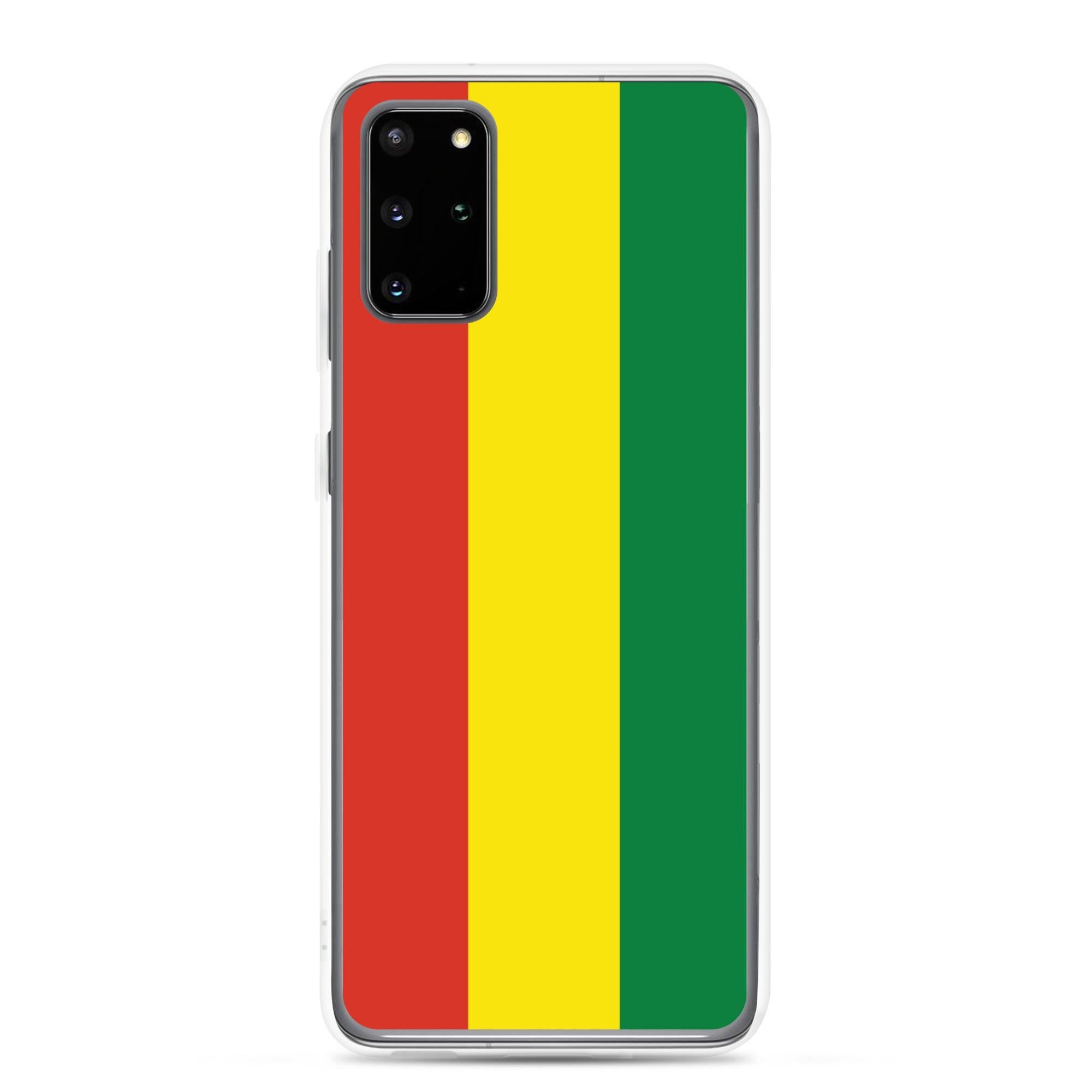 Coque de téléphone avec le drapeau de la Bolivie, en TPU flexible, offrant une protection élégante et durable.