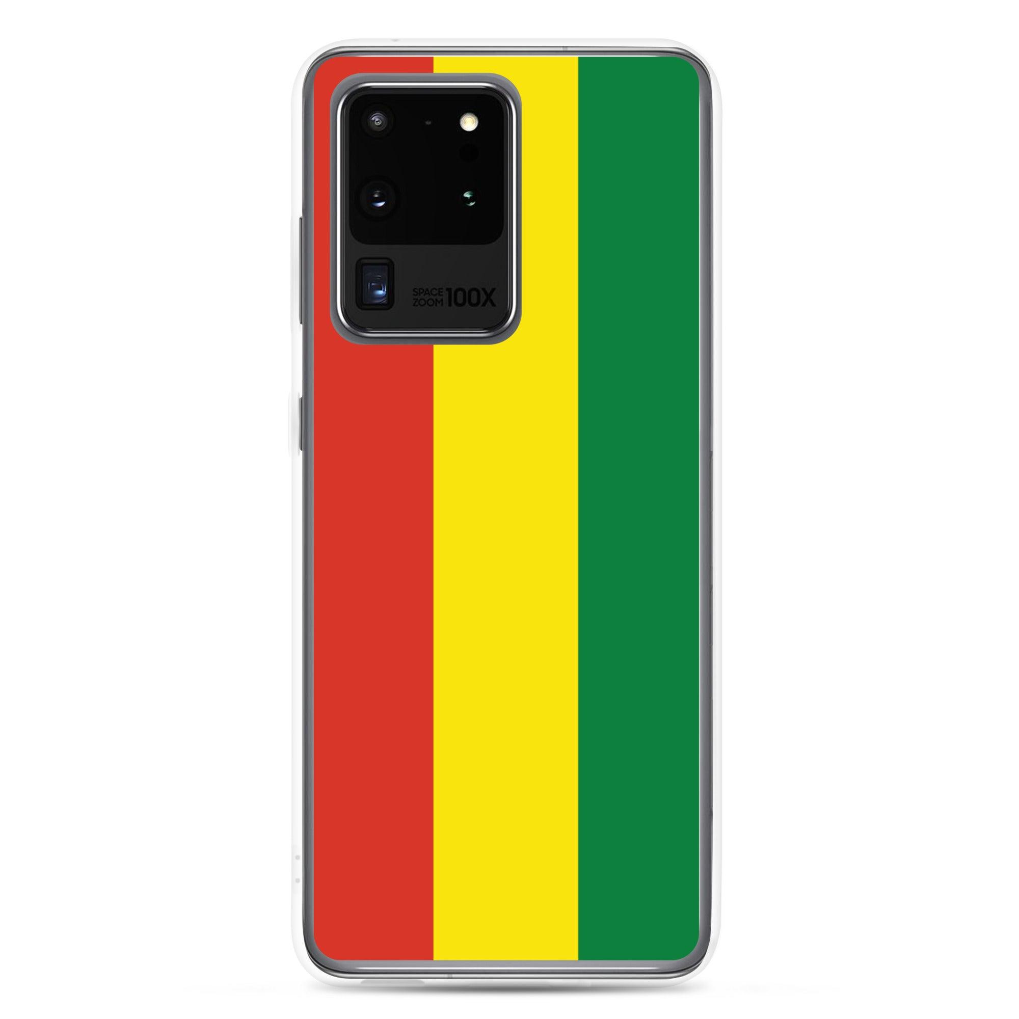 Coque de téléphone avec le drapeau de la Bolivie, en TPU flexible, offrant une protection élégante et durable.