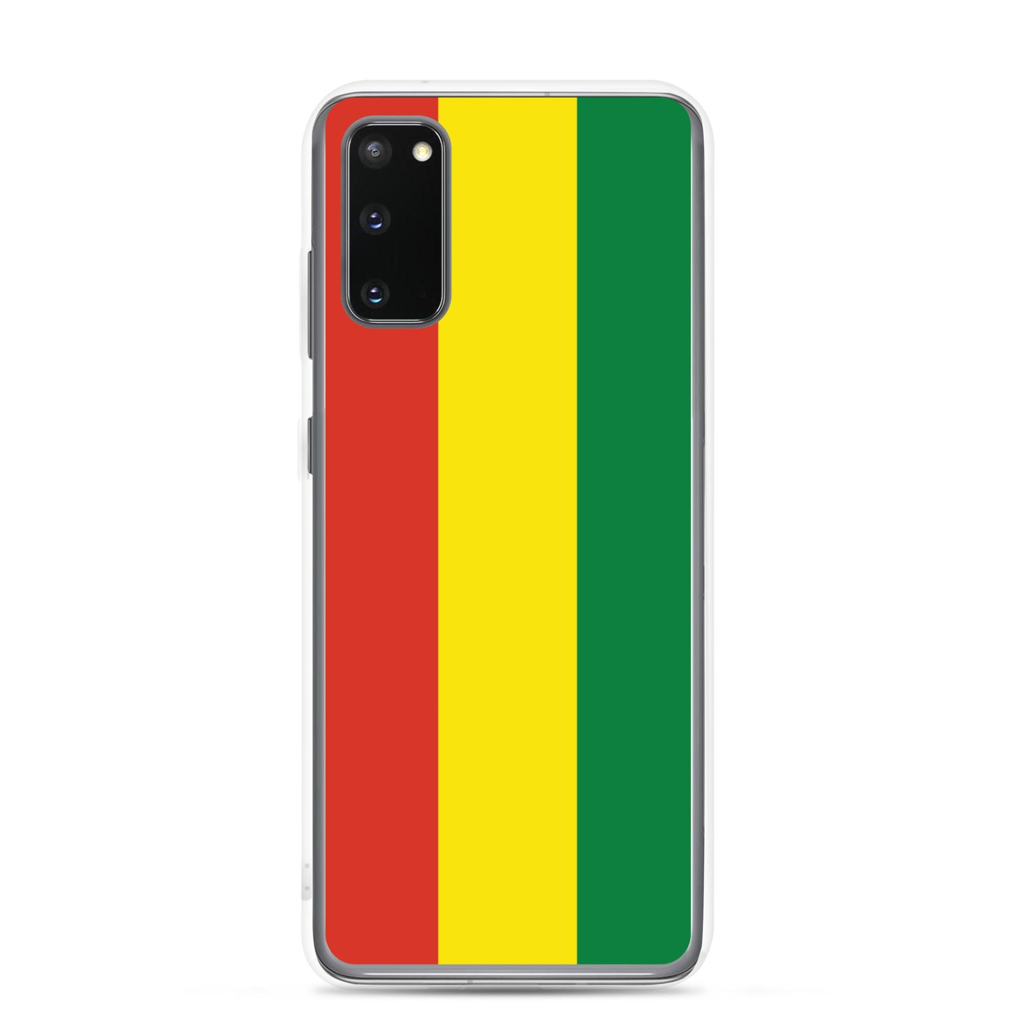 Coque de téléphone avec le drapeau de la Bolivie, en TPU flexible, offrant une protection élégante et durable.