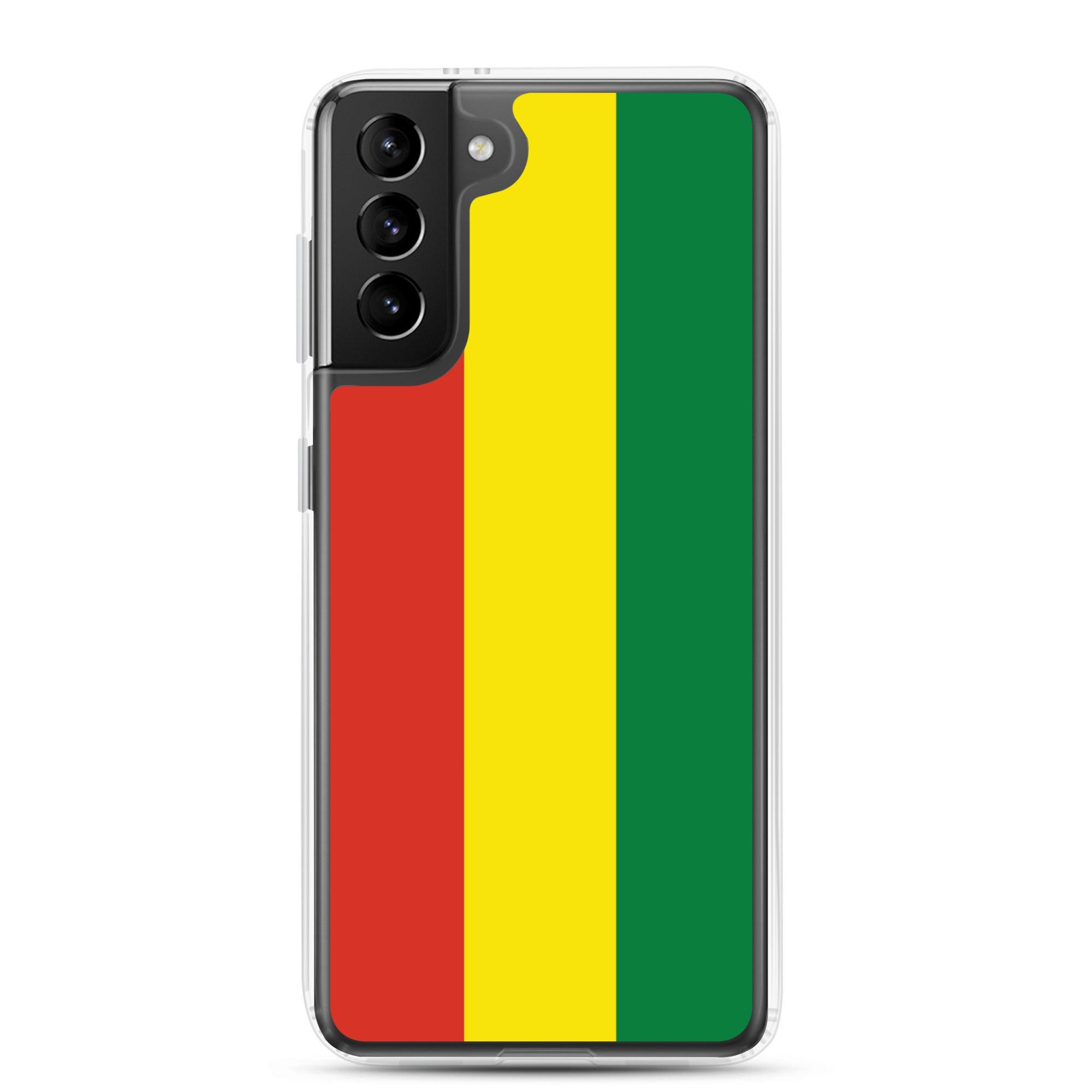 Coque de téléphone avec le drapeau de la Bolivie, en TPU flexible, offrant une protection élégante et durable.