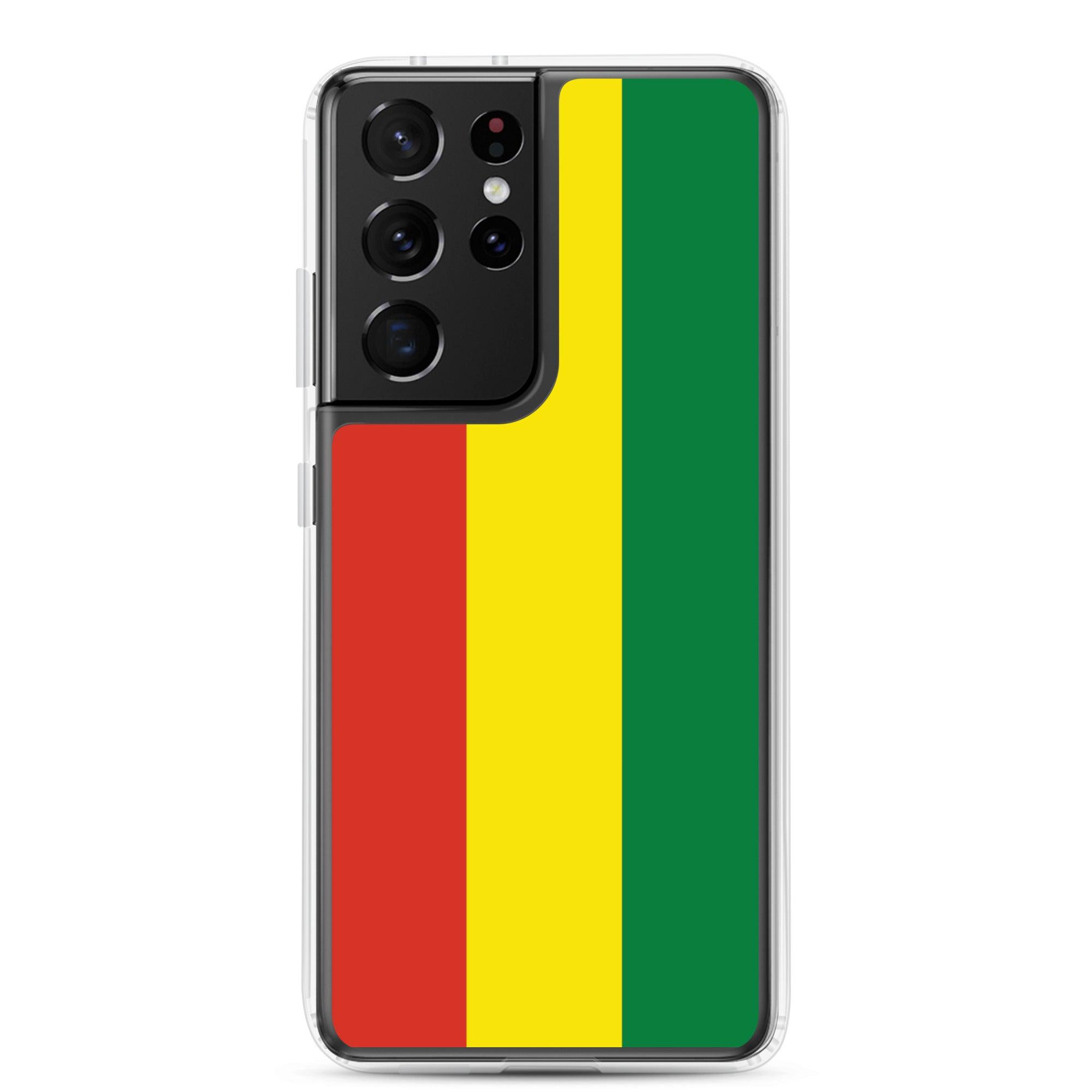 Coque de téléphone avec le drapeau de la Bolivie, en TPU flexible, offrant une protection élégante et durable.