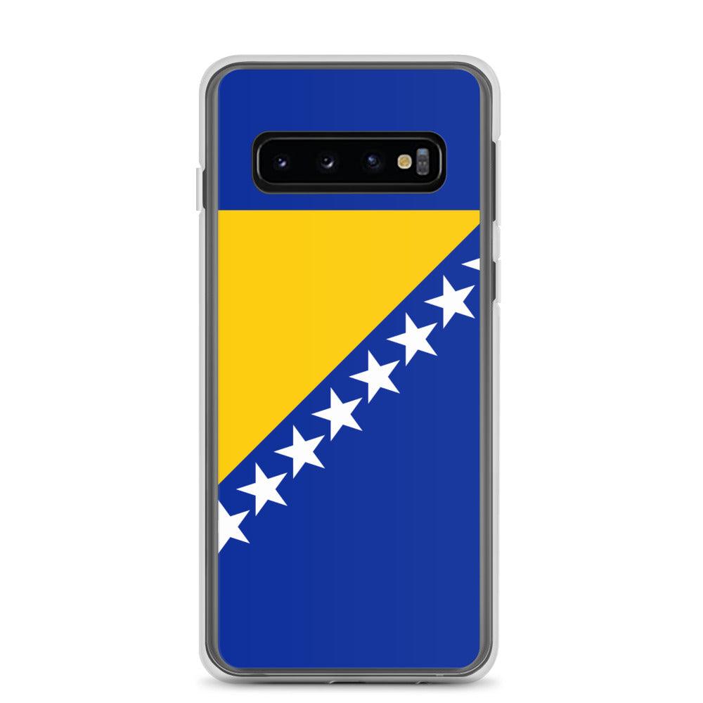 Coque de téléphone avec le drapeau de la Bosnie-Herzégovine, en TPU, offrant une protection et un design élégant.