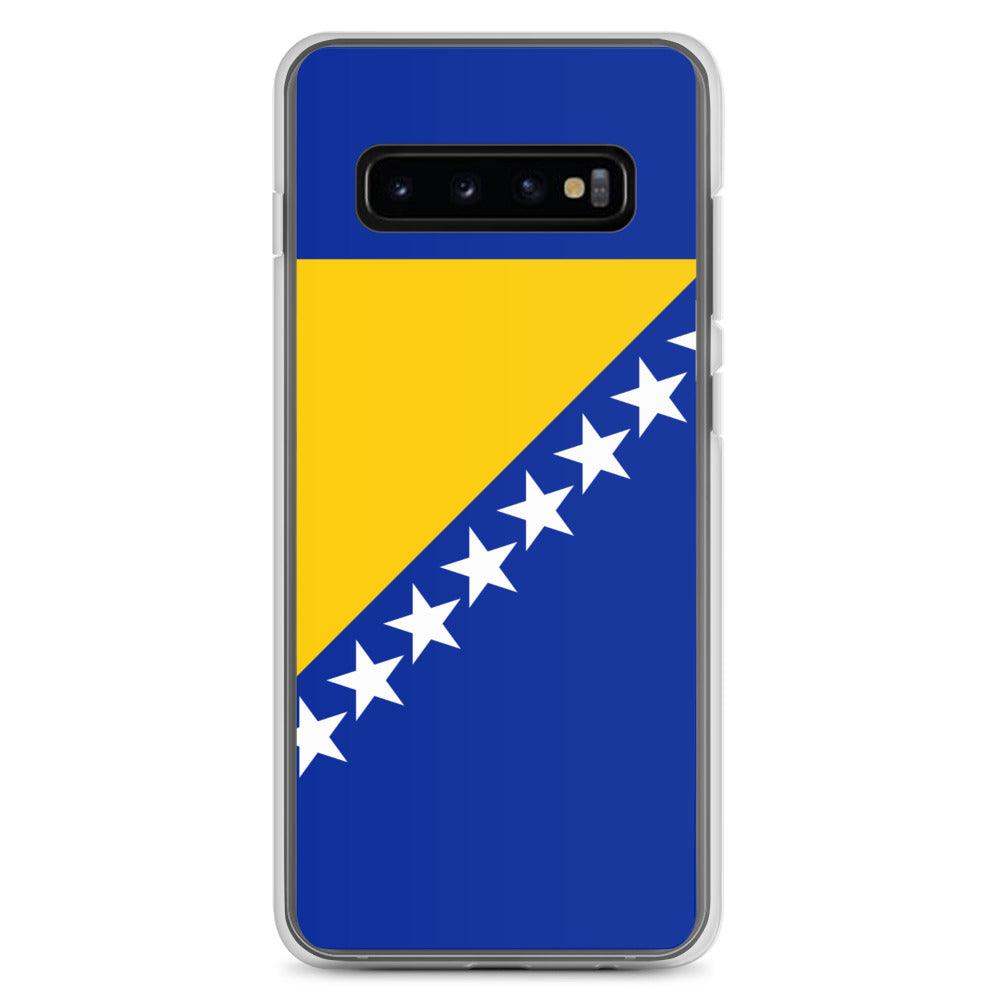 Coque de téléphone avec le drapeau de la Bosnie-Herzégovine, en TPU, offrant une protection et un design élégant.