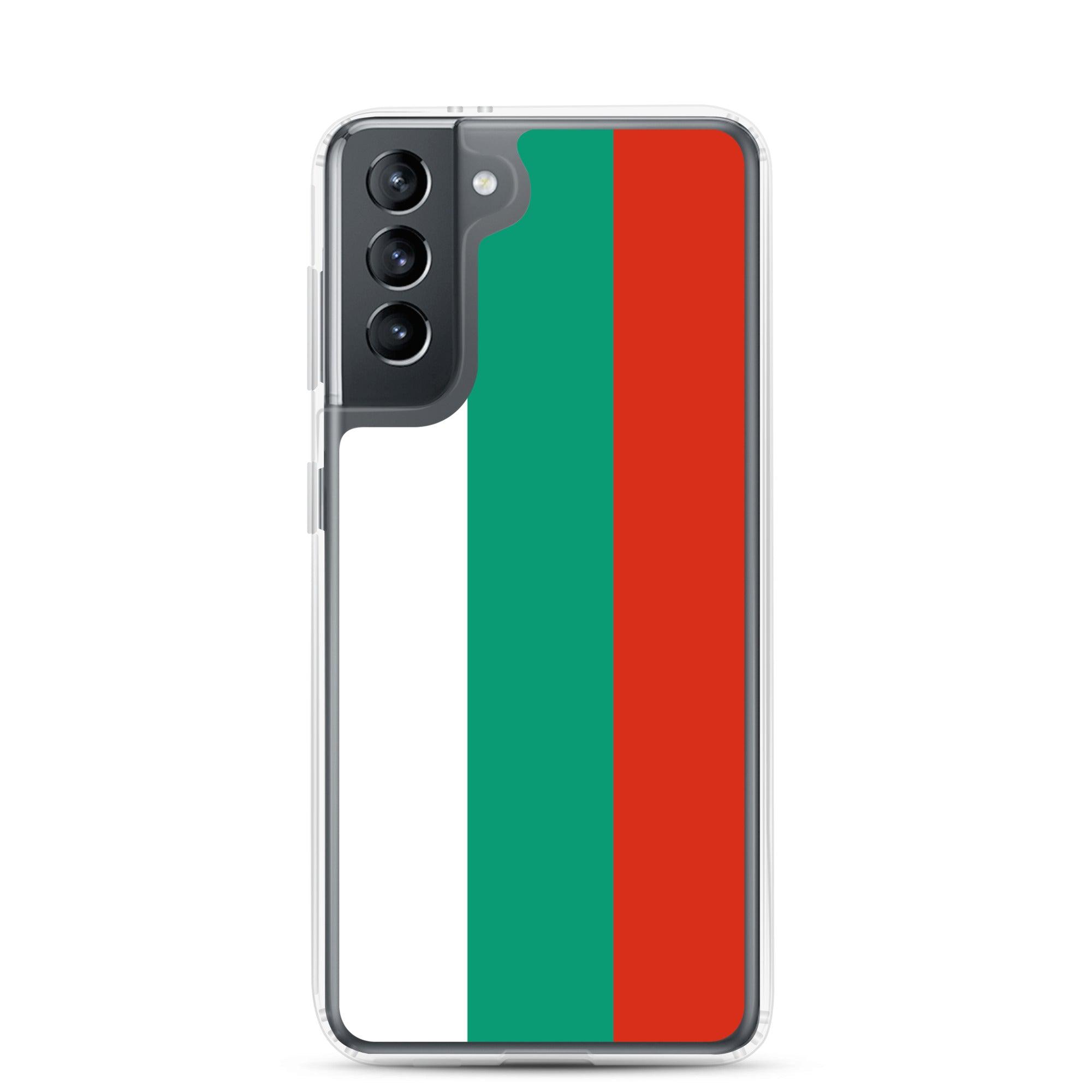 Coque de téléphone avec le drapeau de la Bulgarie, en TPU, offrant une protection et un design élégant.