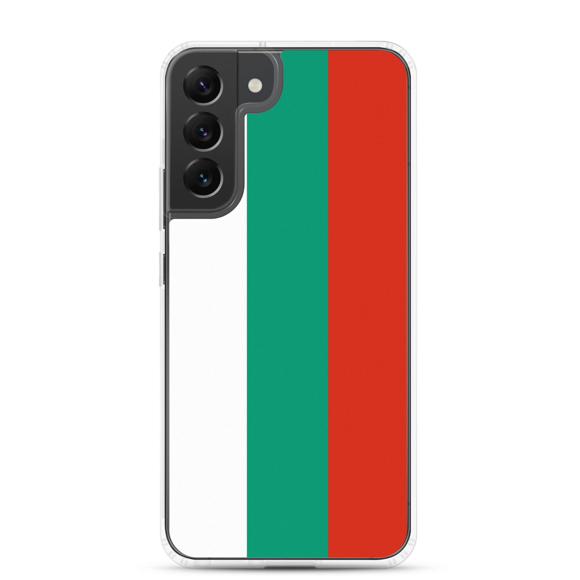 Coque de téléphone avec le drapeau de la Bulgarie, en TPU, offrant une protection et un design élégant.