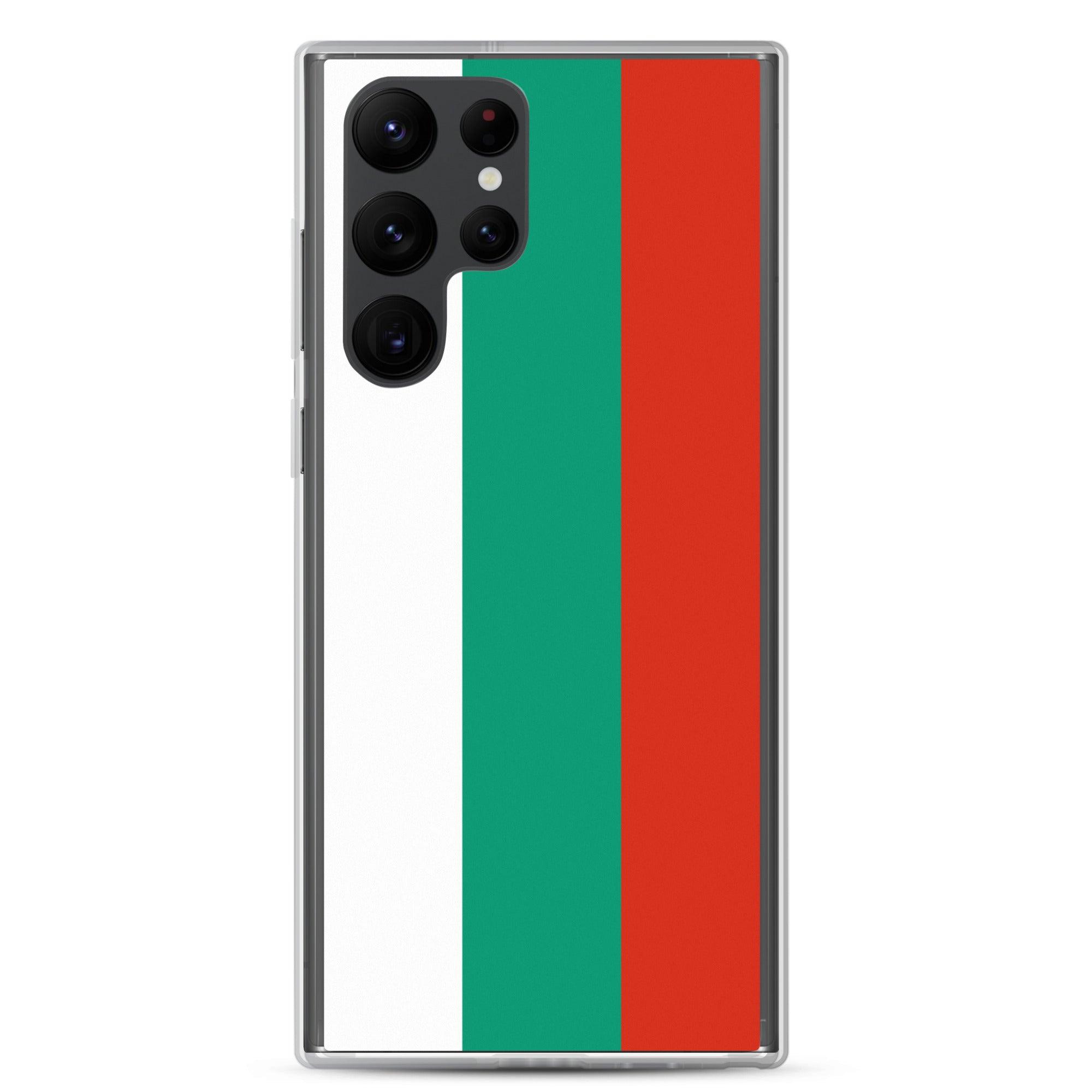 Coque de téléphone avec le drapeau de la Bulgarie, en TPU, offrant une protection et un design élégant.