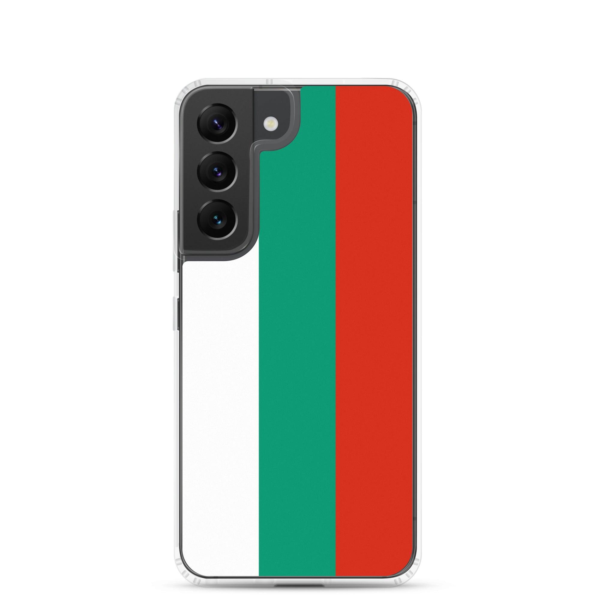 Coque de téléphone avec le drapeau de la Bulgarie, en TPU, offrant une protection et un design élégant.