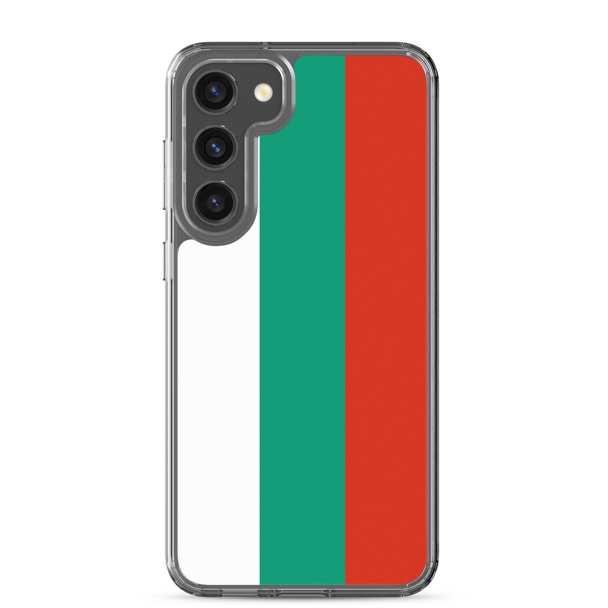 Coque de téléphone avec le drapeau de la Bulgarie, en TPU, offrant une protection et un design élégant.