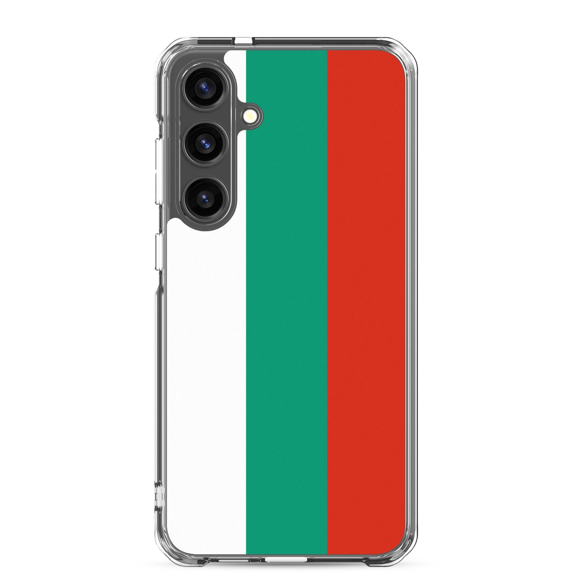 Coque de téléphone avec le drapeau de la Bulgarie, en TPU, offrant une protection et un design élégant.